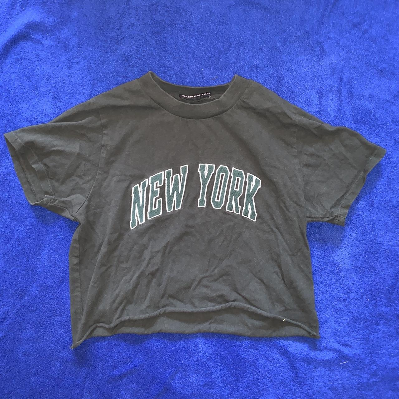 brandy melville new york shirt baby tee nyc forest... Depop