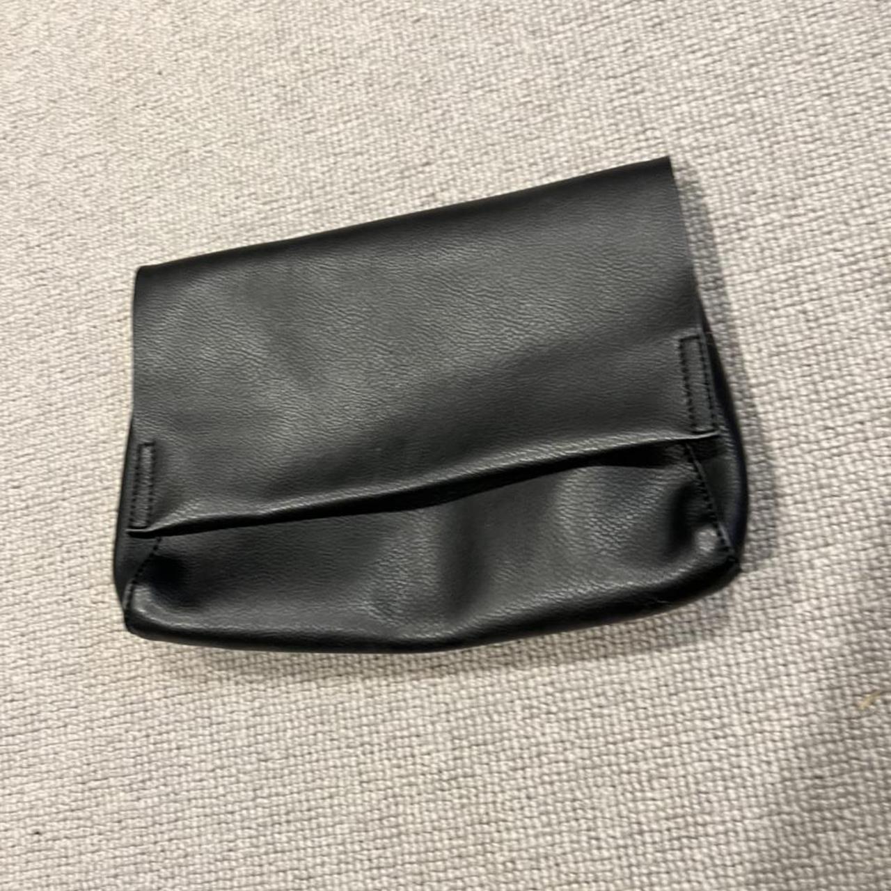 Topshop Black Leather look shoulder bag.... - Depop