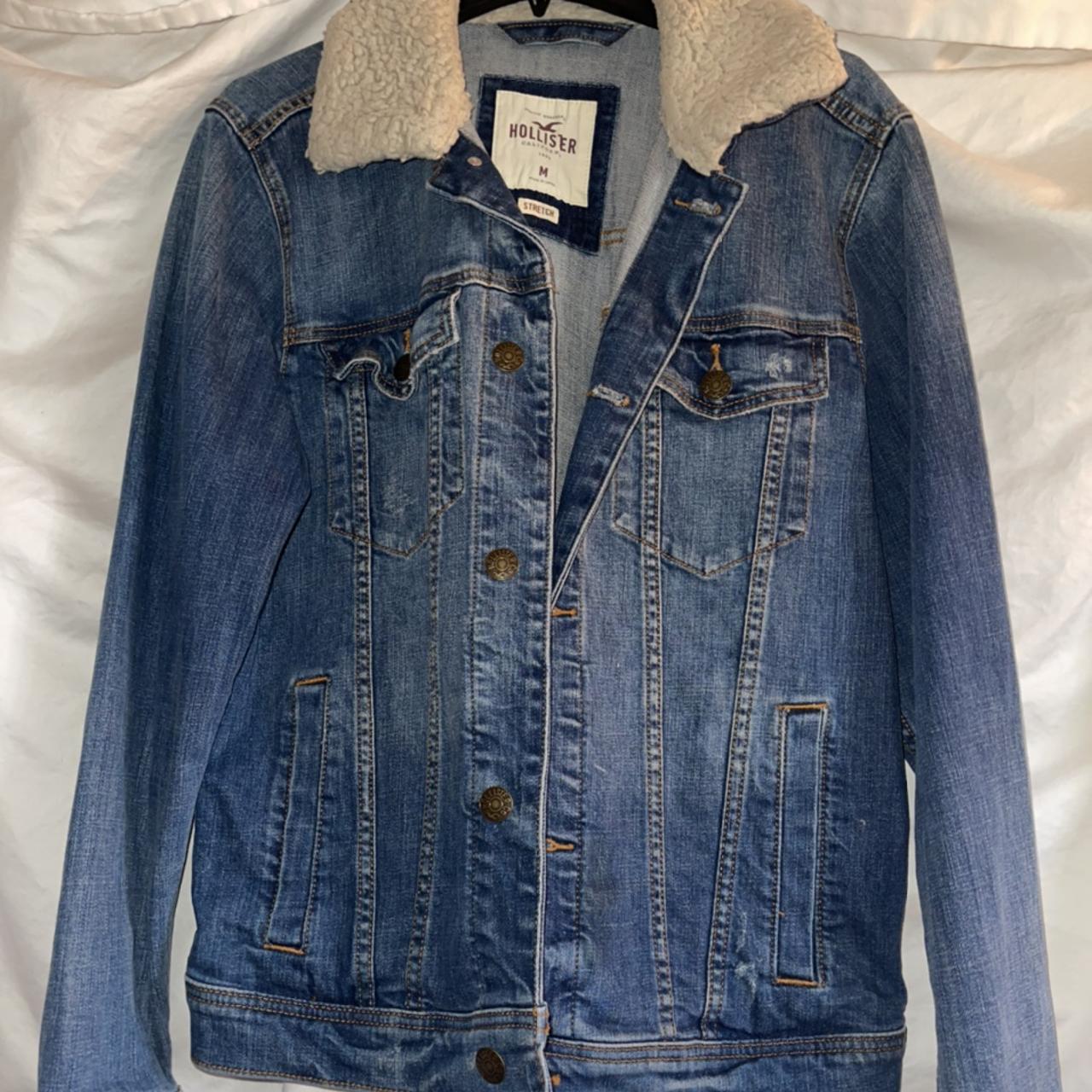 HOLLISTER || hollister jean jacket with shearling... - Depop