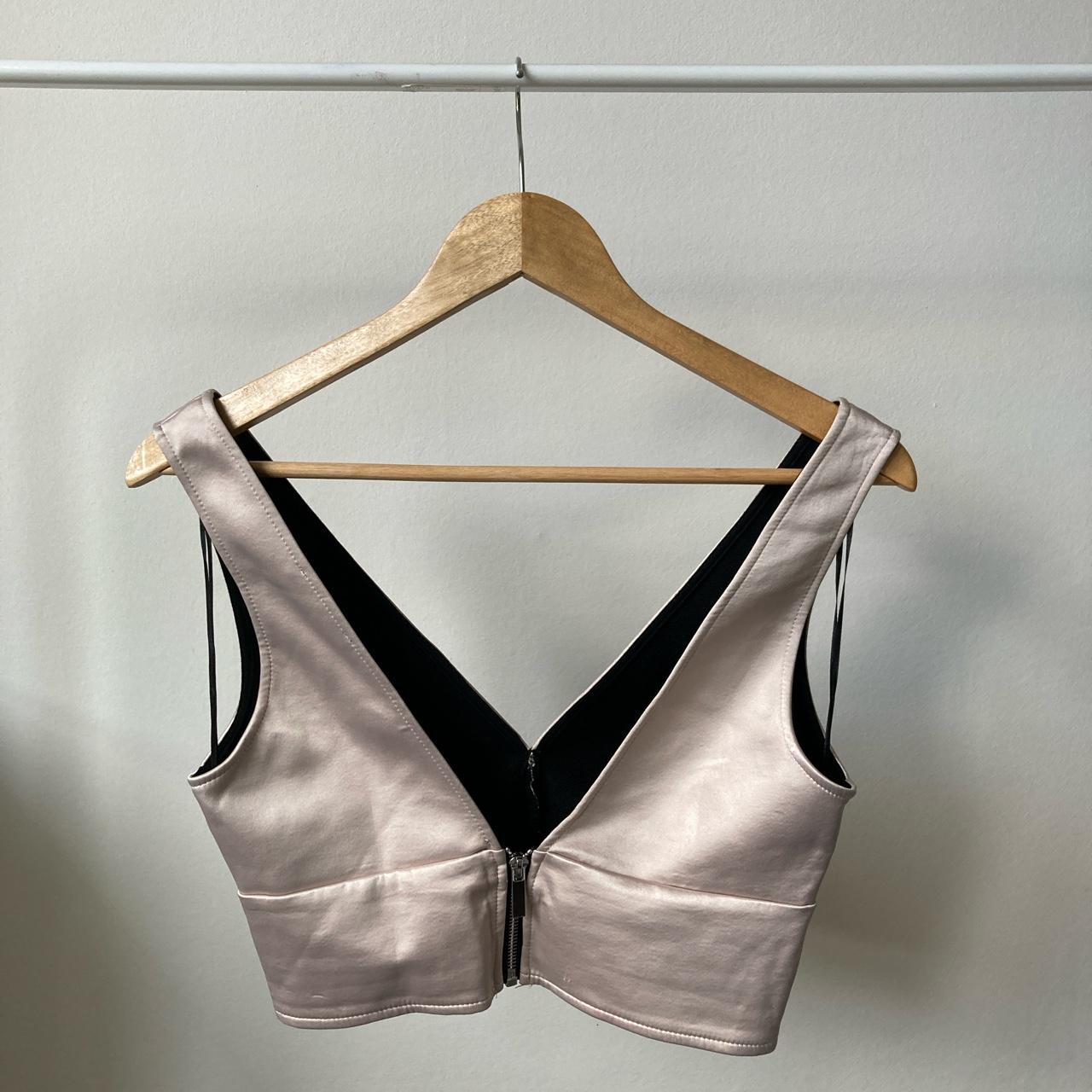 Zara Women's Tan Crop-top | Depop