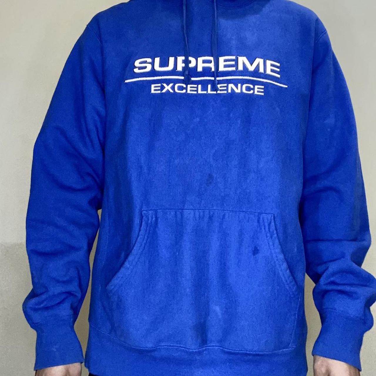 Supreme FW17 Reflective Excellence Hoodie Royal - Depop