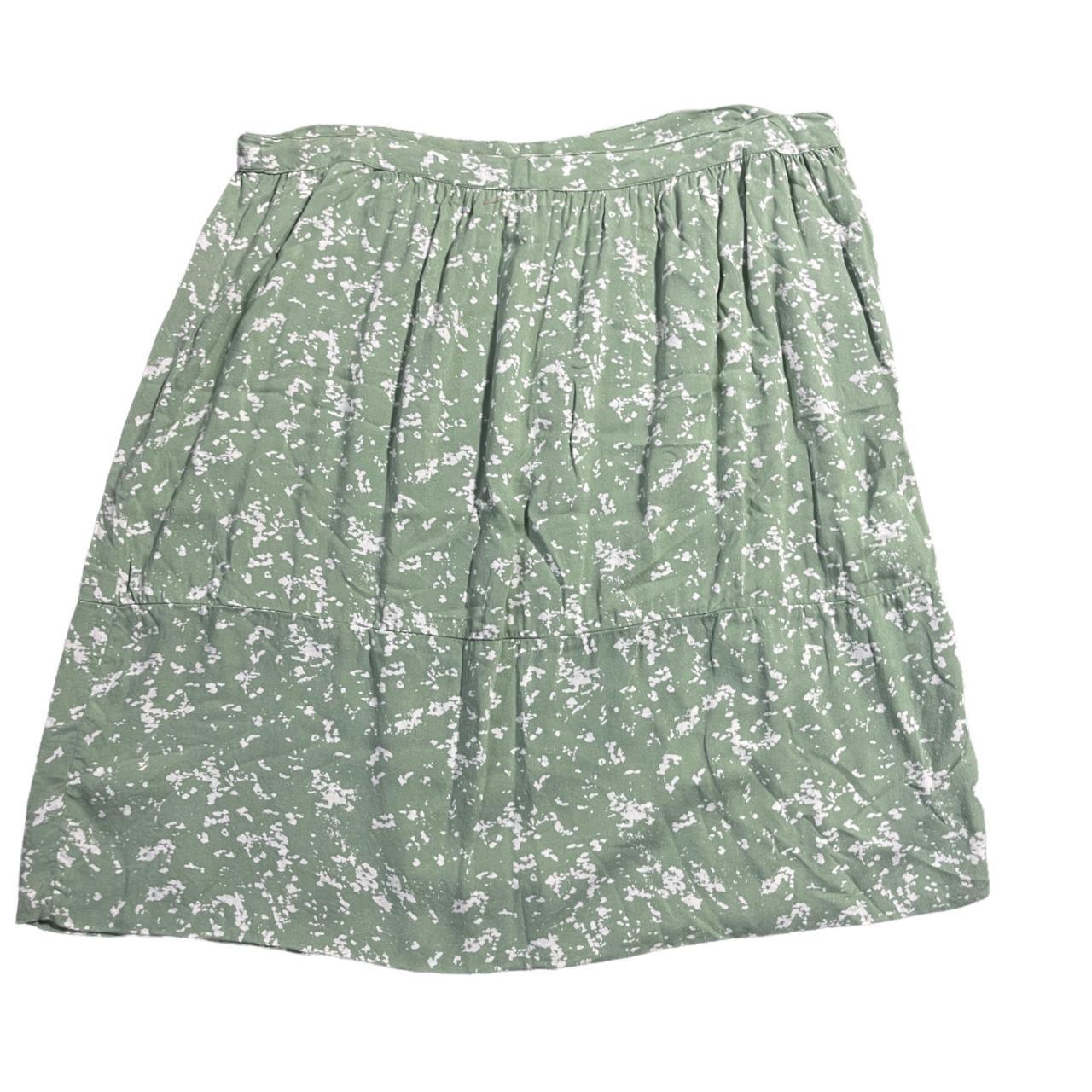 NOA NOA Green & Cream Spotted Print Mini Skirt Size... - Depop