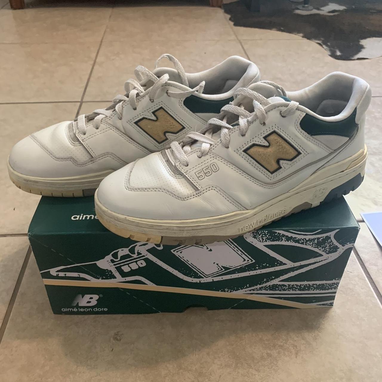 mens new balance 550 x aimé leon dore natural green