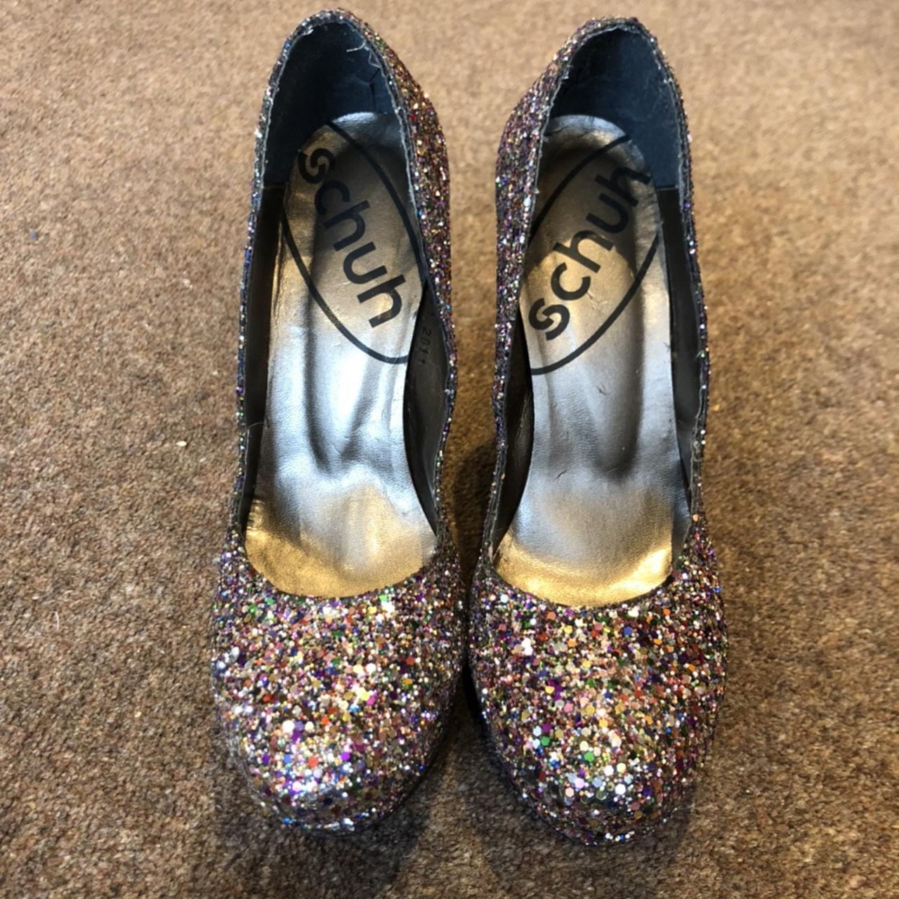 Schuch glitter heels, size worn