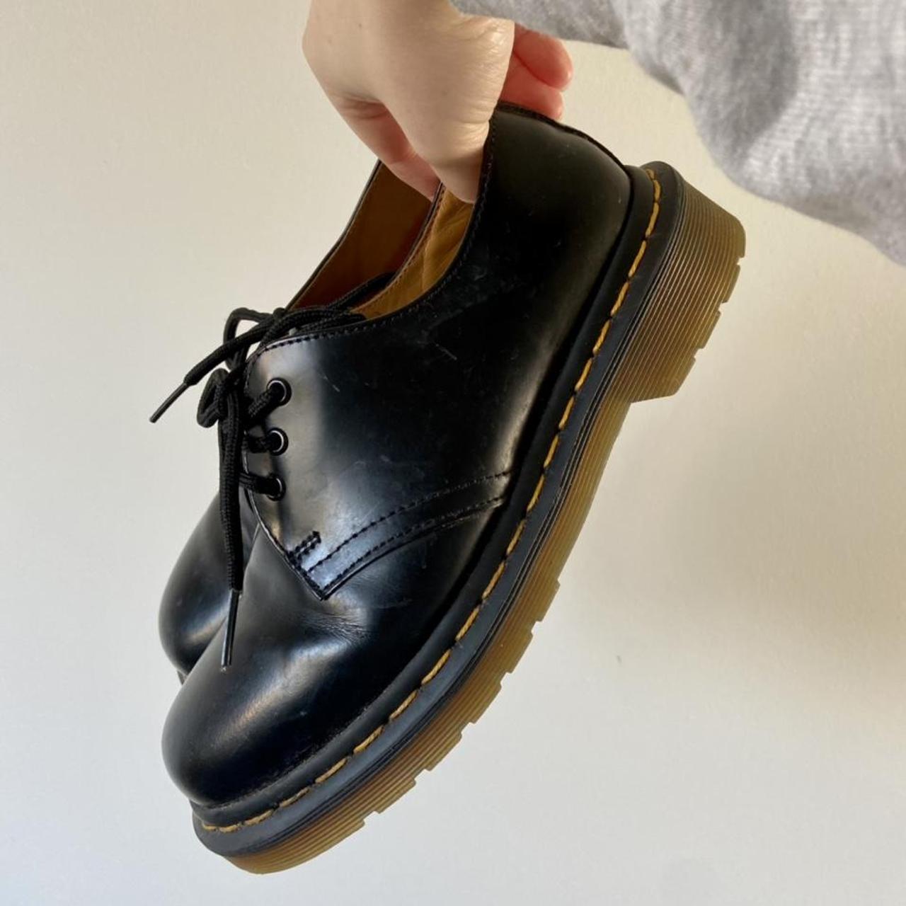 Dr Marten shoes - black leather size 3. Hardly worn,... - Depop