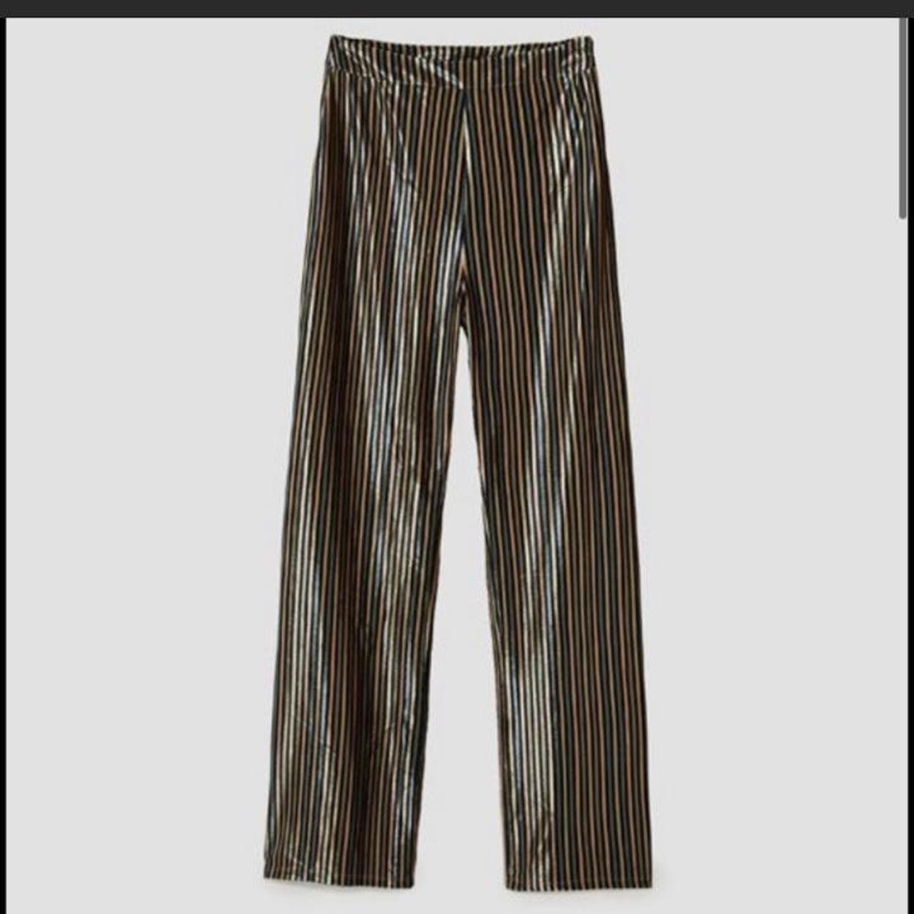 Striped velvet pants on sale