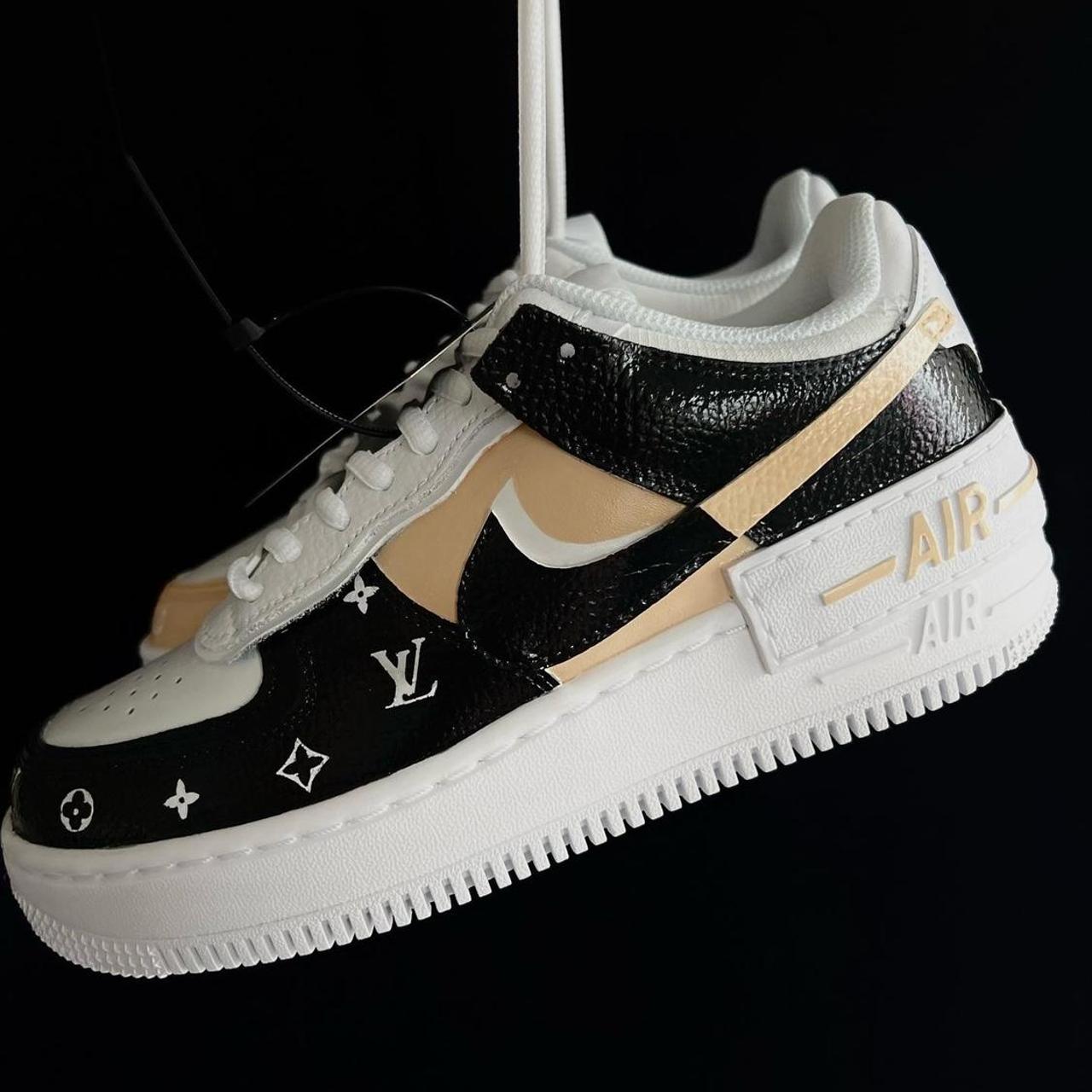 Nike Air force 1 Custom w/ Louis Vuitton Canvas - Depop