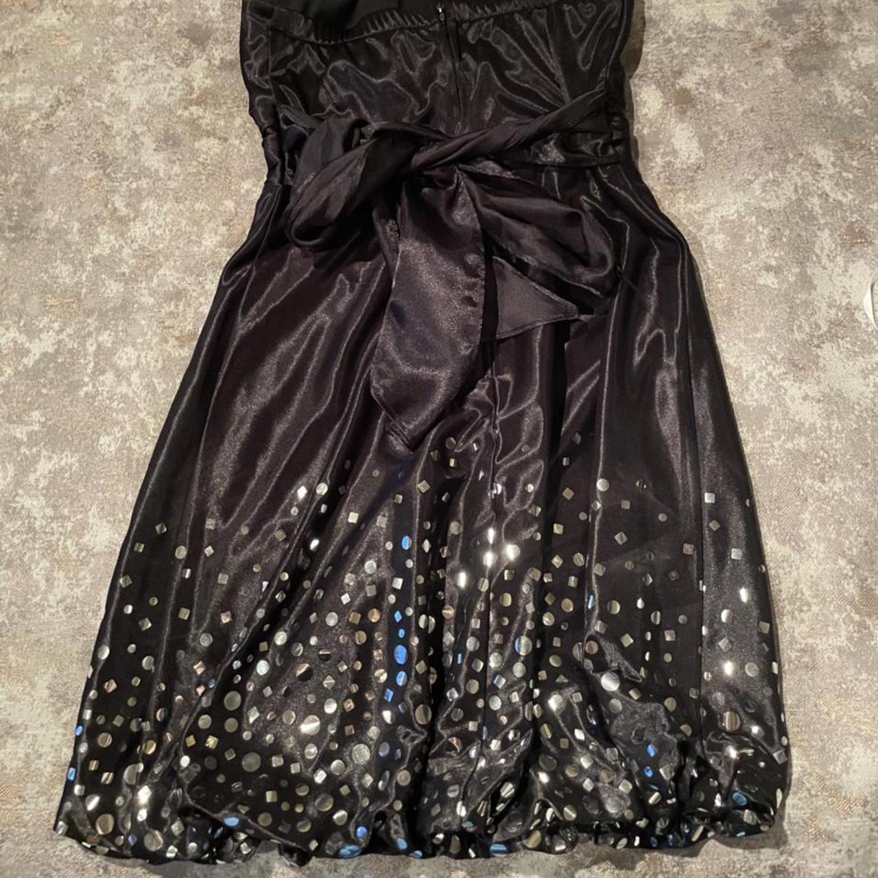 Cute black shiny dress with one strap, sparkles on... - Depop