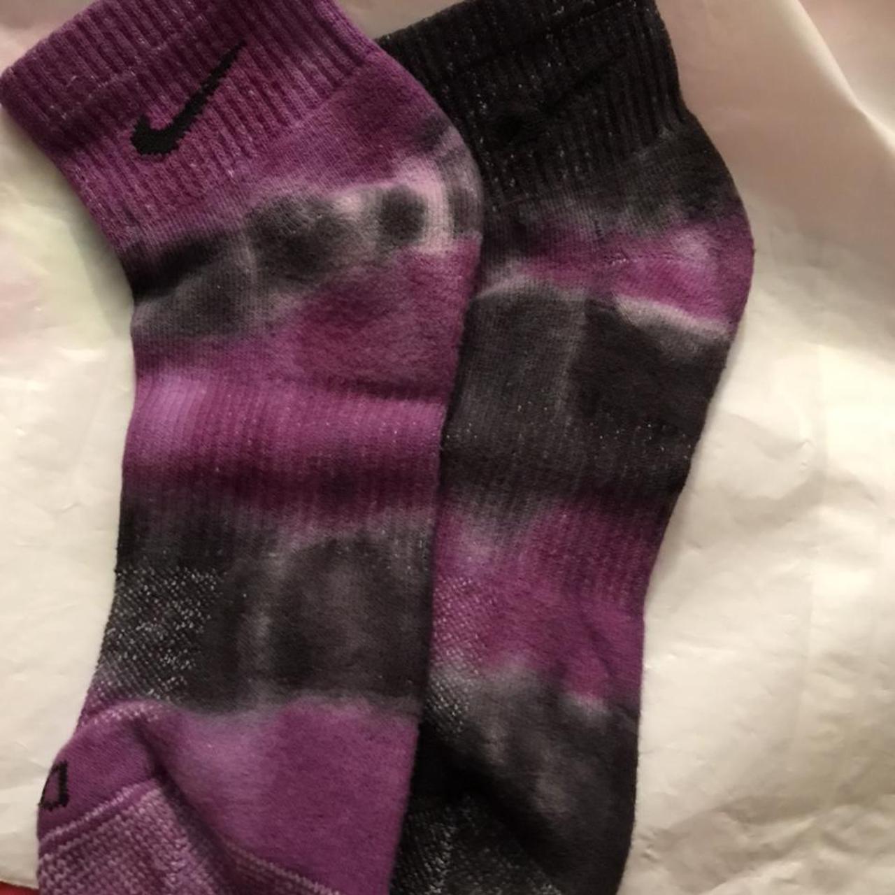 nike tie dye socks purple