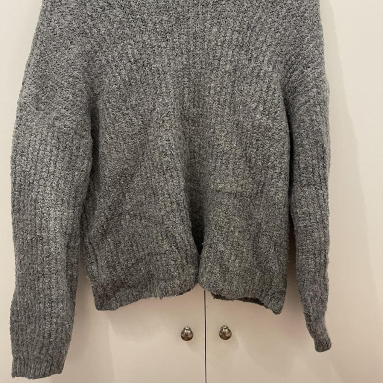 MARKS AND SPENCER KNITTED GREY JUMPER, IN AMAZING... - Depop