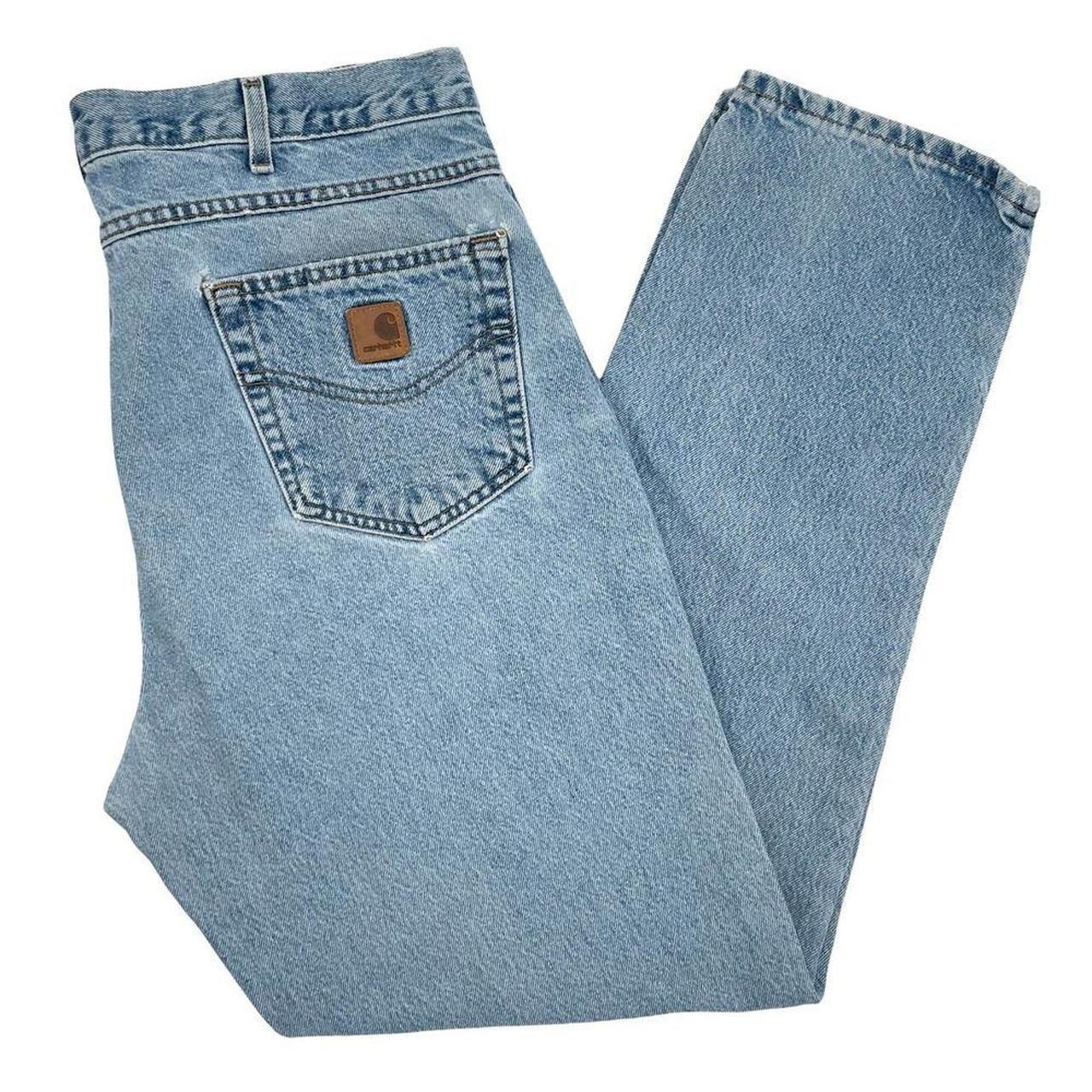 Carhartt men's traditional fit jeans. Perfectly... - Depop