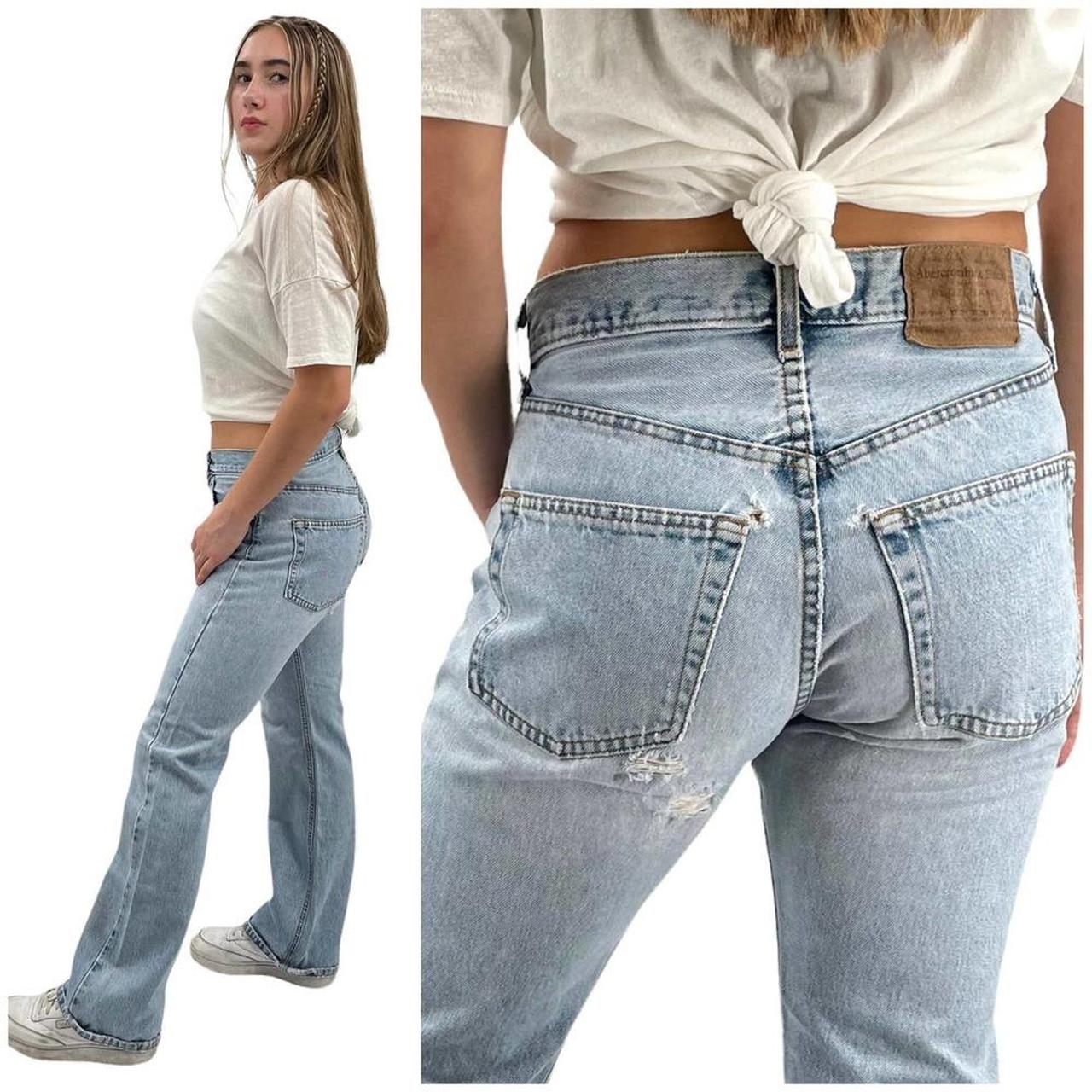 Vintage Y2K Abercrombie & Fitch women's jeans.... - Depop