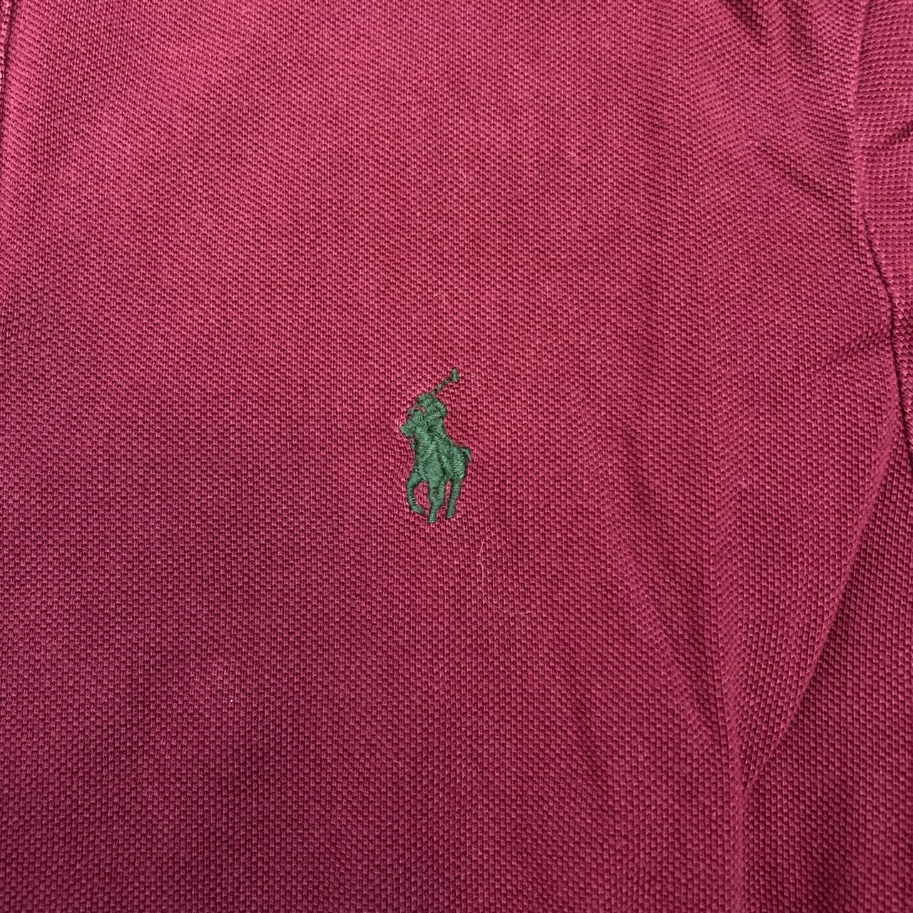 Polo Ralph Lauren Men's Burgundy and Green Polo-shirts | Depop