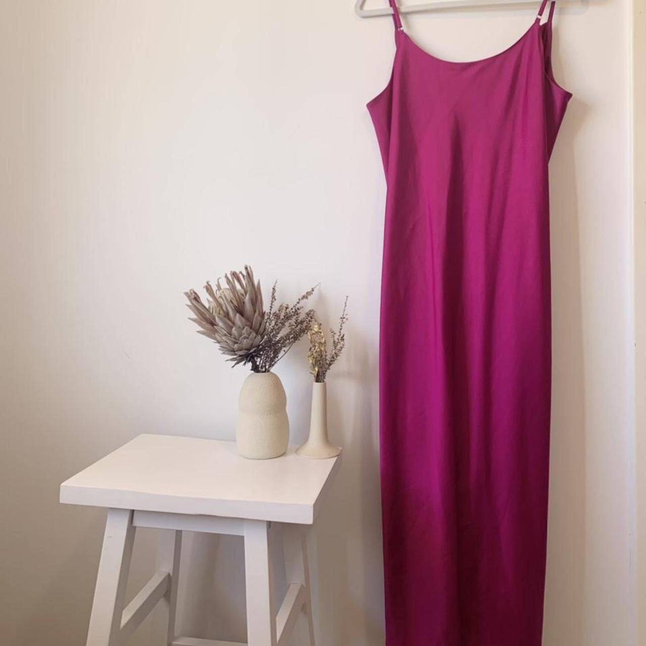 Beautiful Pink Silky Slip Dress 💓by... - Depop