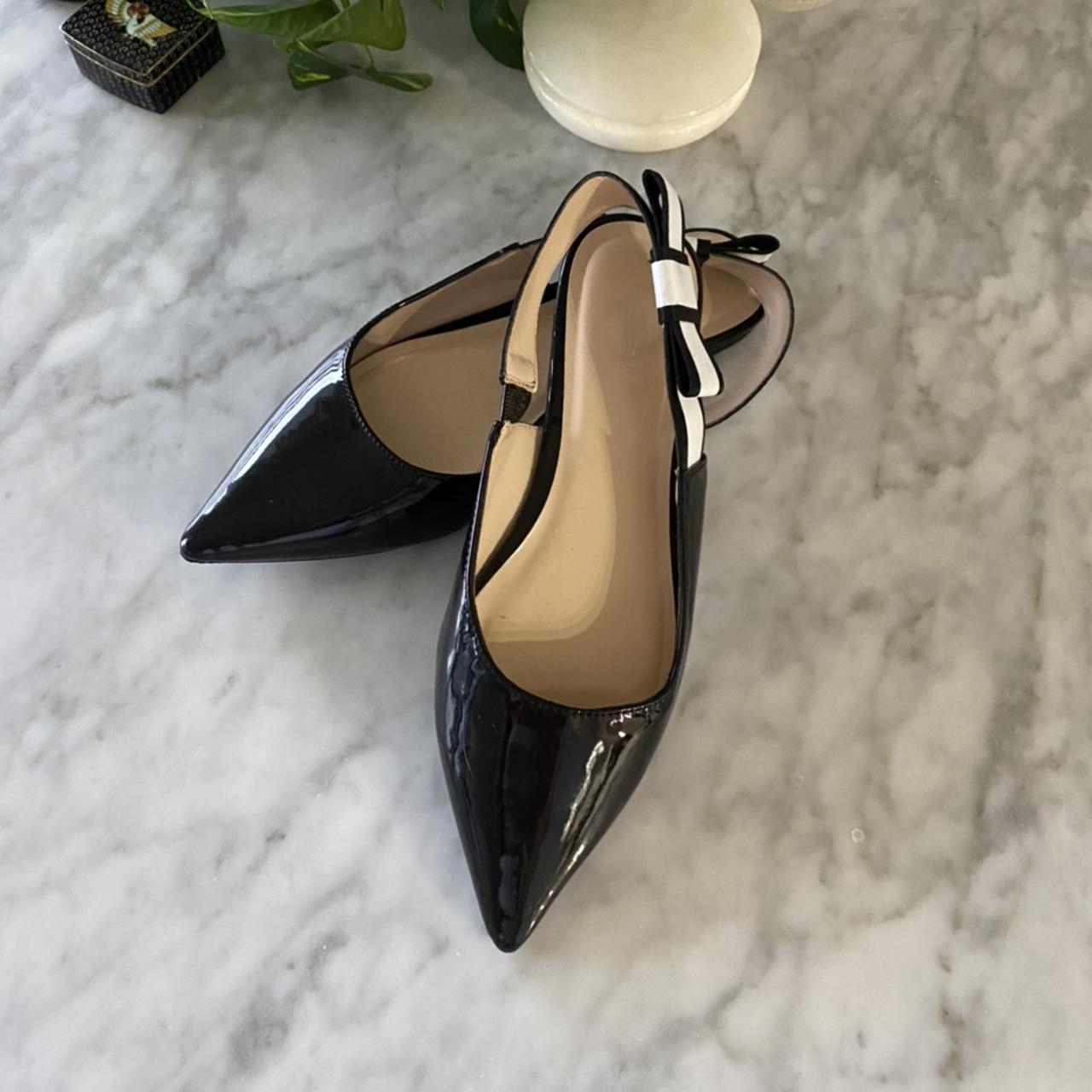 Super cute patent leather pointy toe flats, very... - Depop