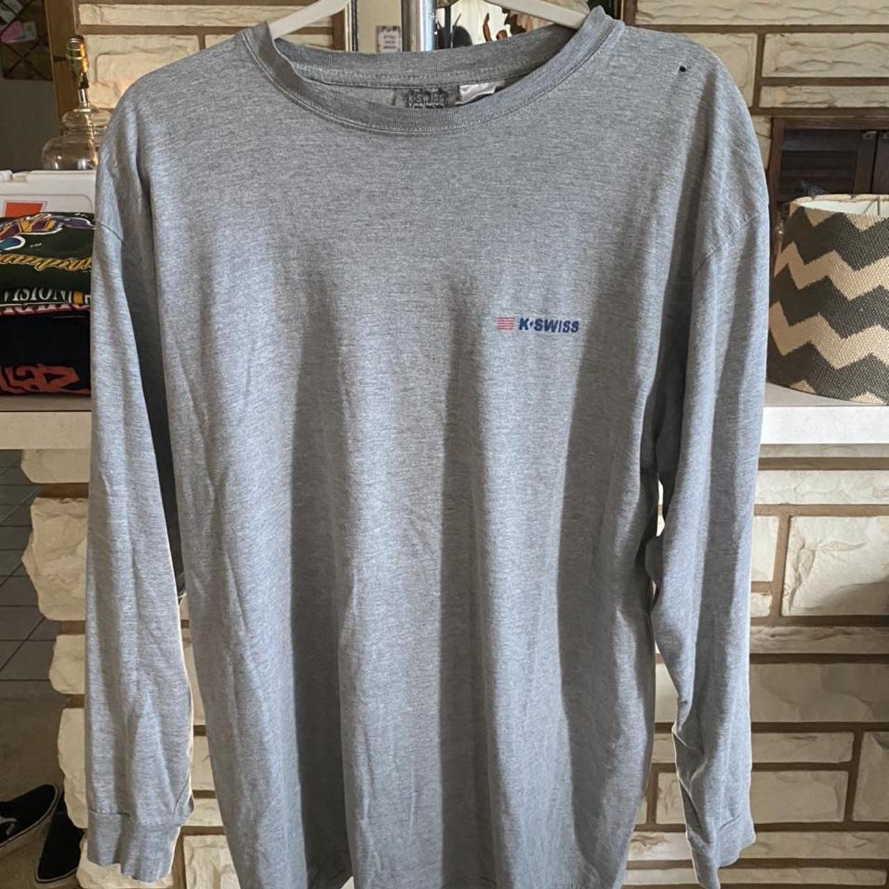 K-Swiss Men's Grey T-shirt | Depop