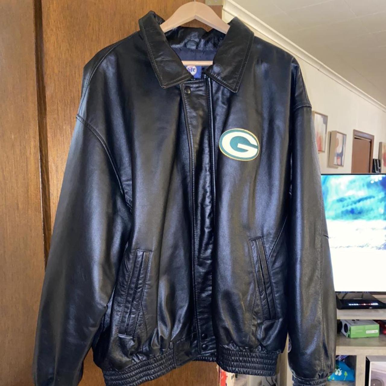 Miller Lite Leather Green Bay Packers Jacket XL - Men's Clothing