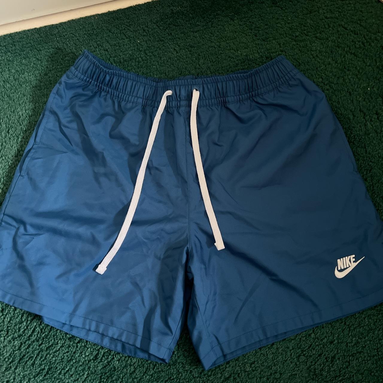 Nike Men's Blue and White Swim-briefs-shorts | Depop