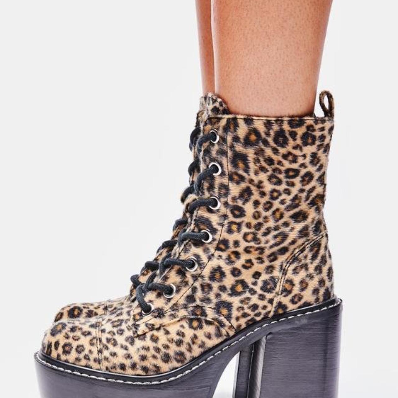 Fluffy combat boots hot sale