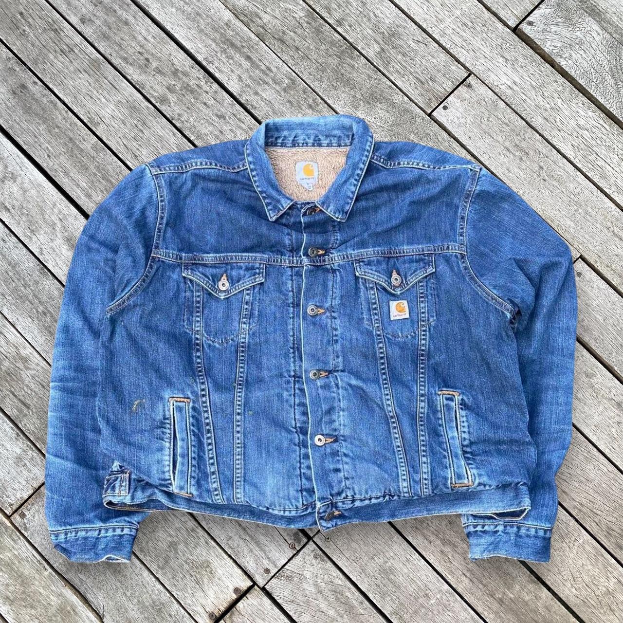 carhartt sherpa lined denim jacket