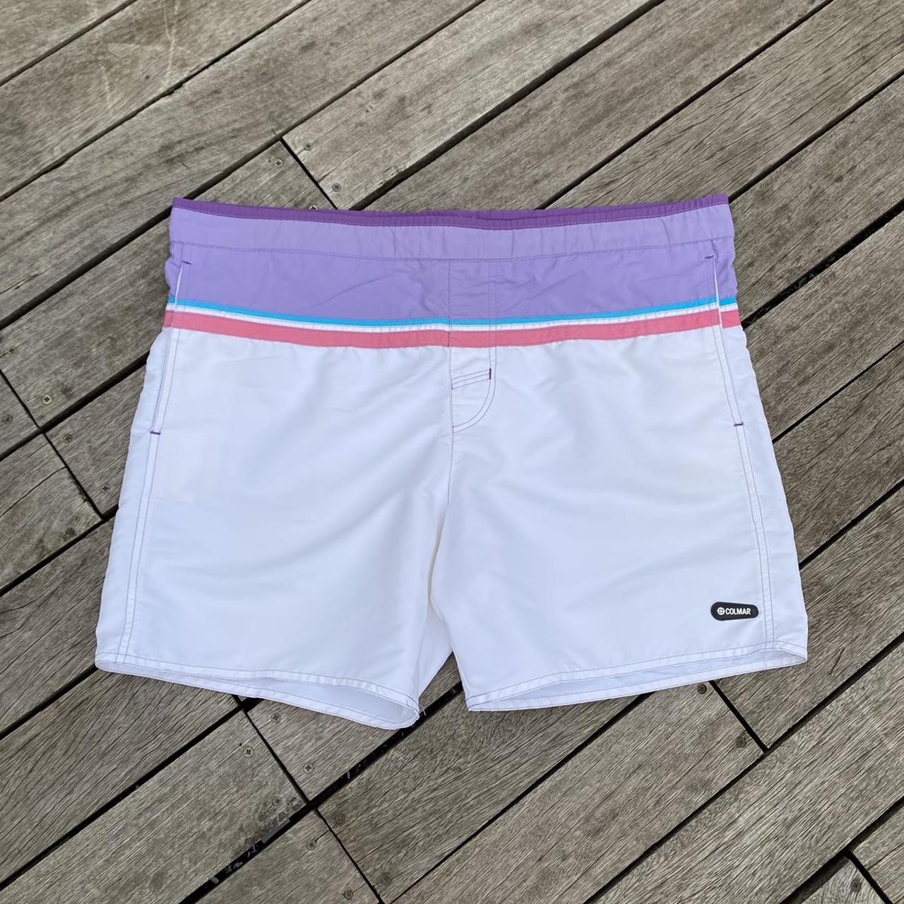 Men's White and Purple Shorts | Depop