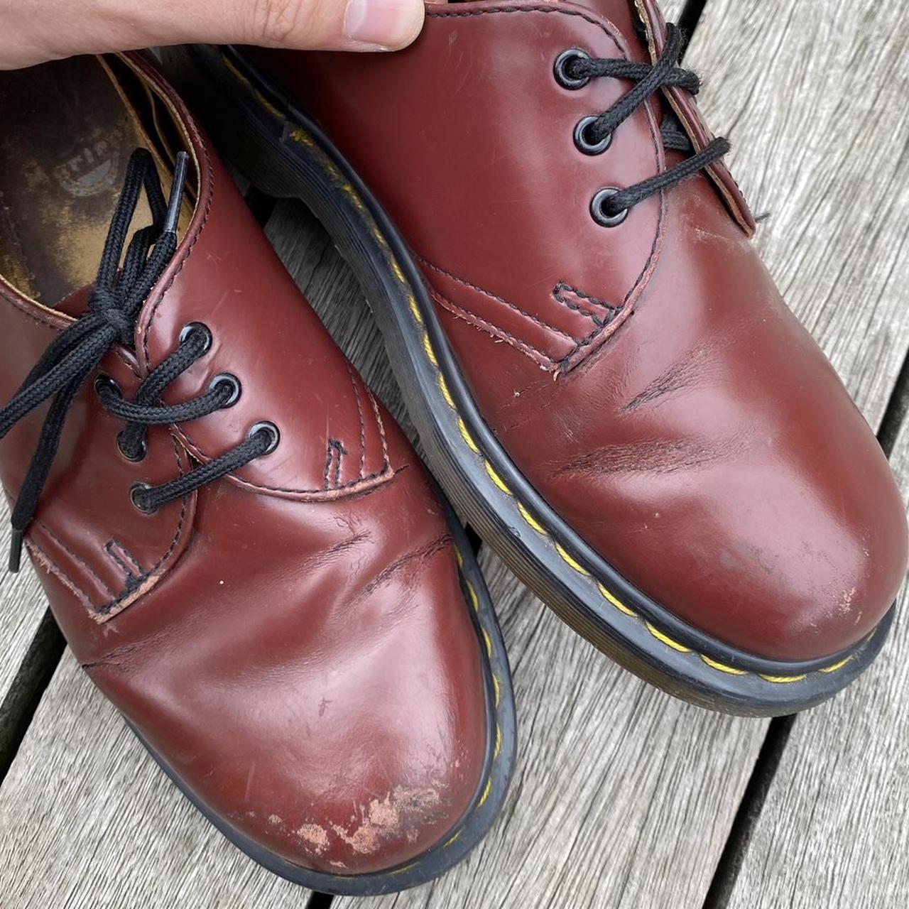 Vintage Dr Martens Shoes Burgundy Some wear to... Depop