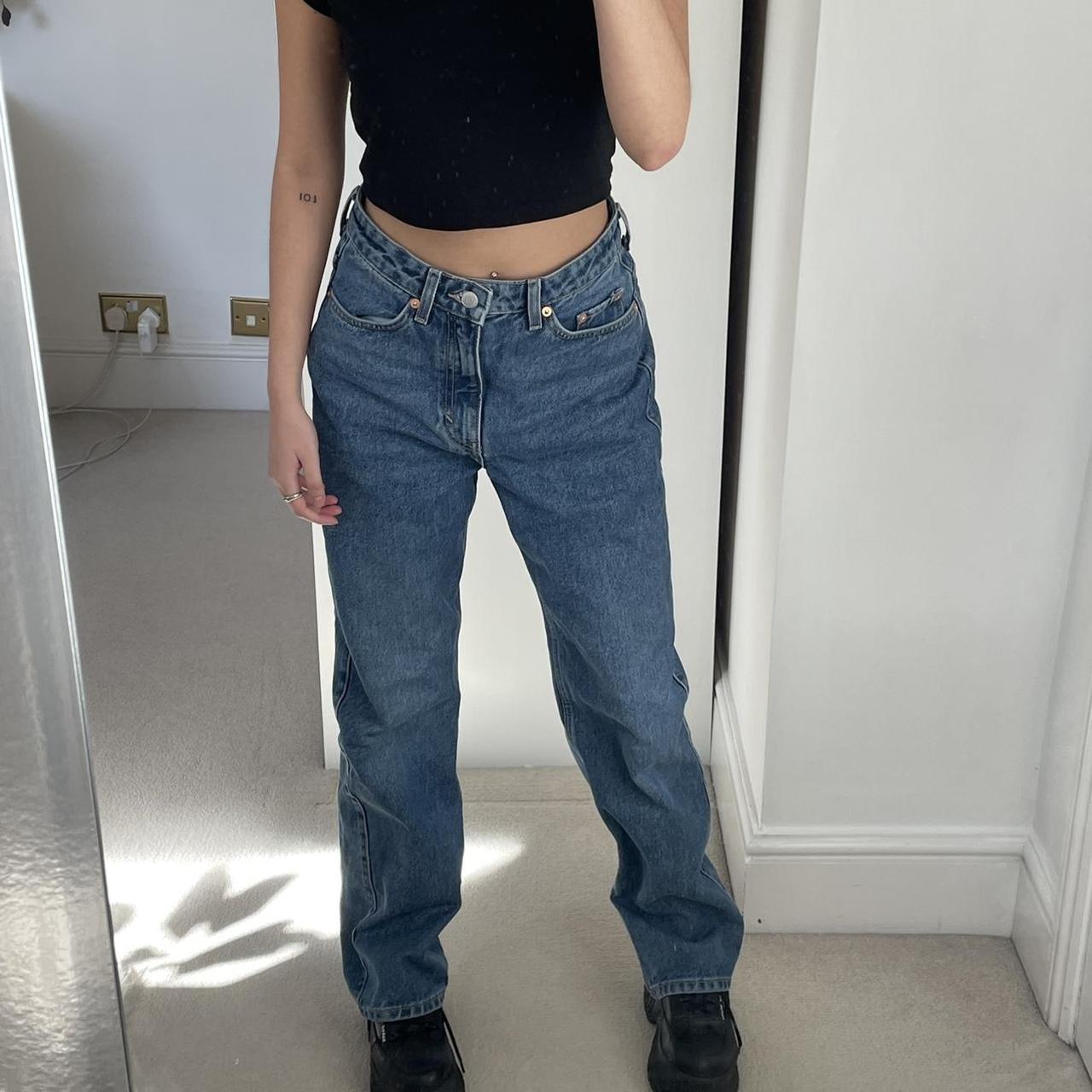 Weekday Rowe Blue Baggy Wide Leg Jeans W26/L30.... - Depop