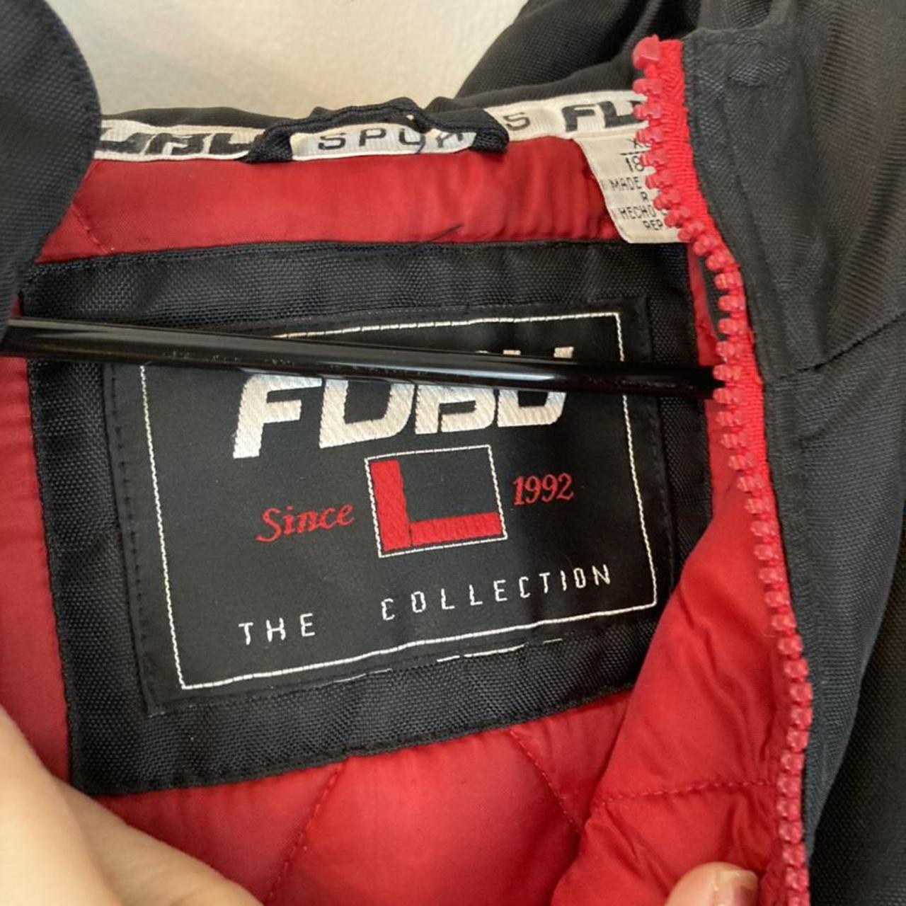 Fubu Coat -10/10 condition -Black Fubu Coat with... - Depop