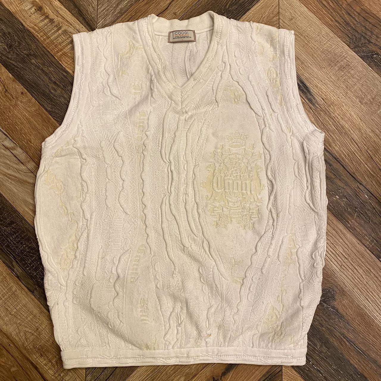 COOGI off white vest Size LARGE 100 Mercerized. Depop