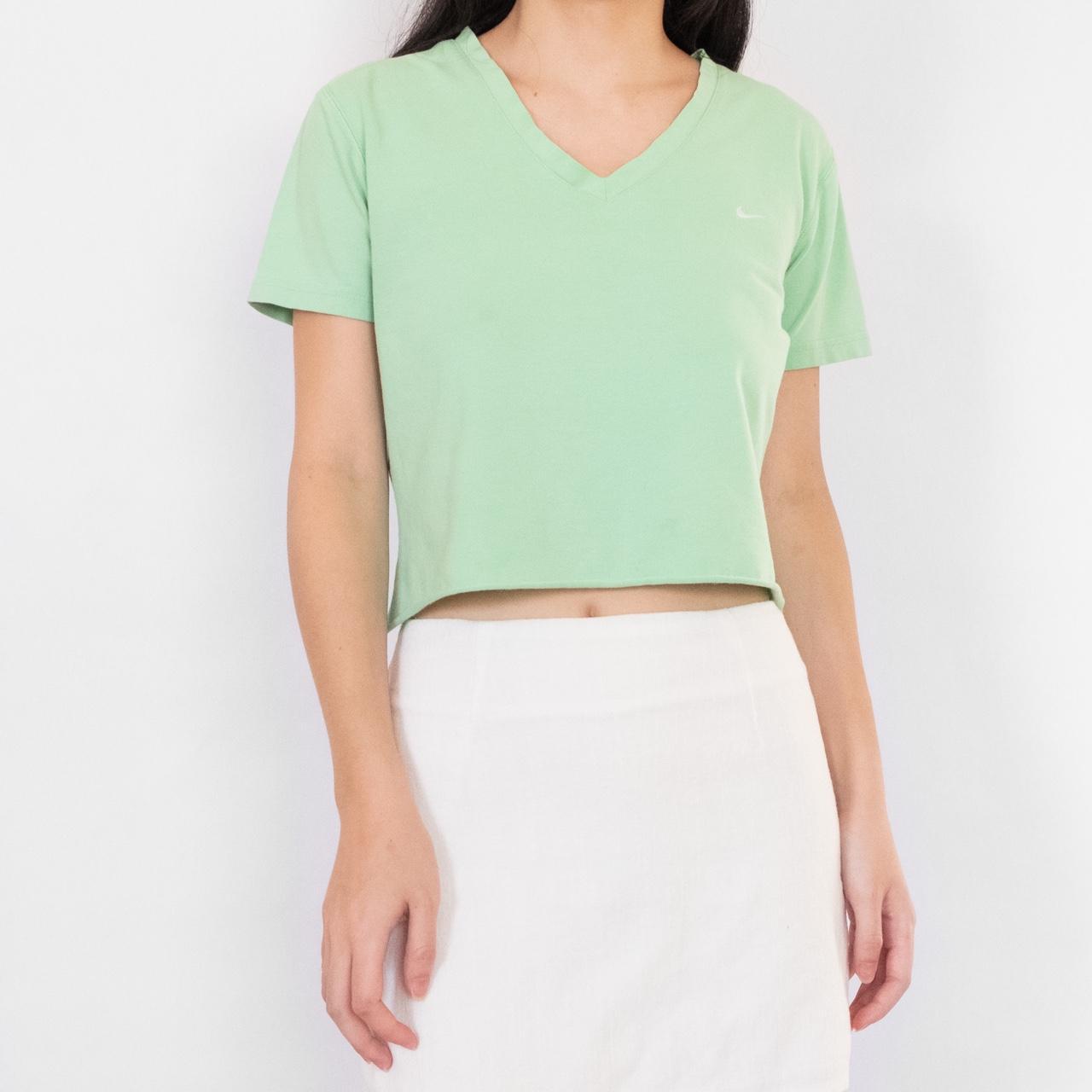 Lime green 2024 nike crop top