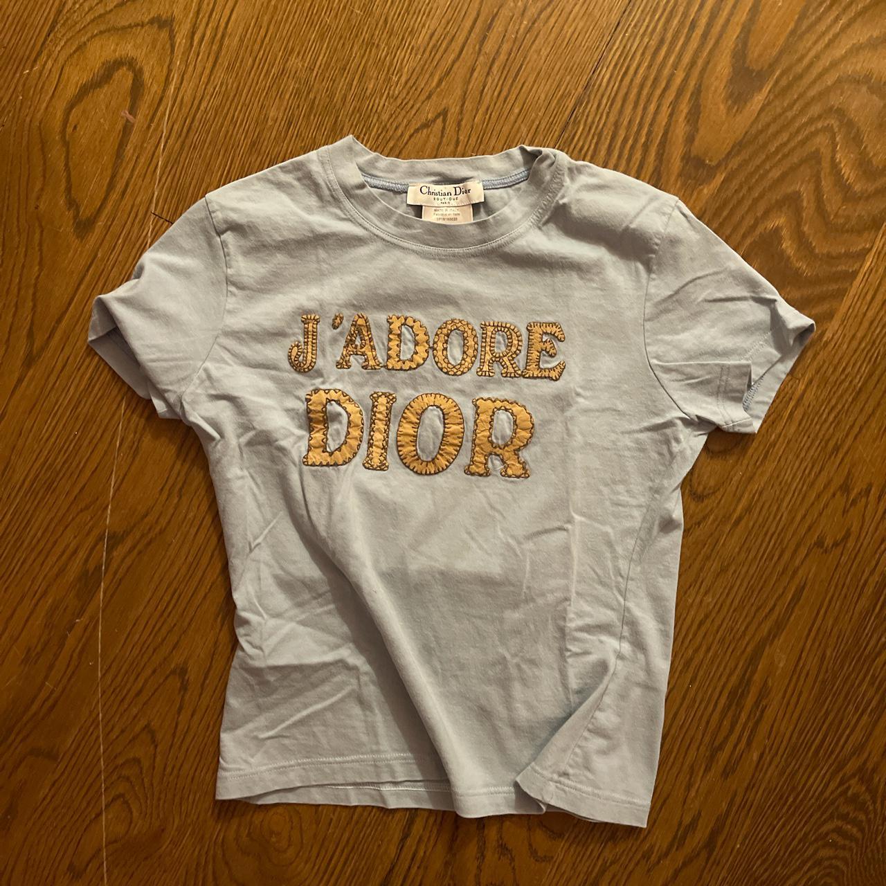 DIOR ADIORABLE EMBROIDERED T-SHIRT FLORAL SÚPER - Depop