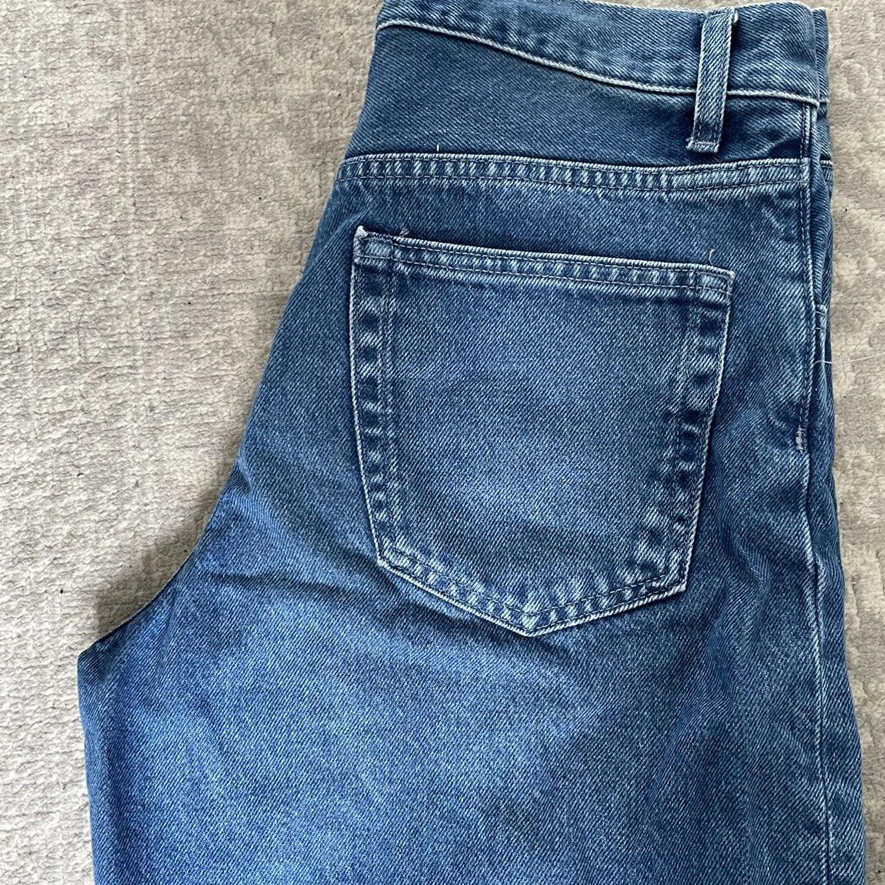 Zara blue denim mom jeans with 5 pockets Near... - Depop