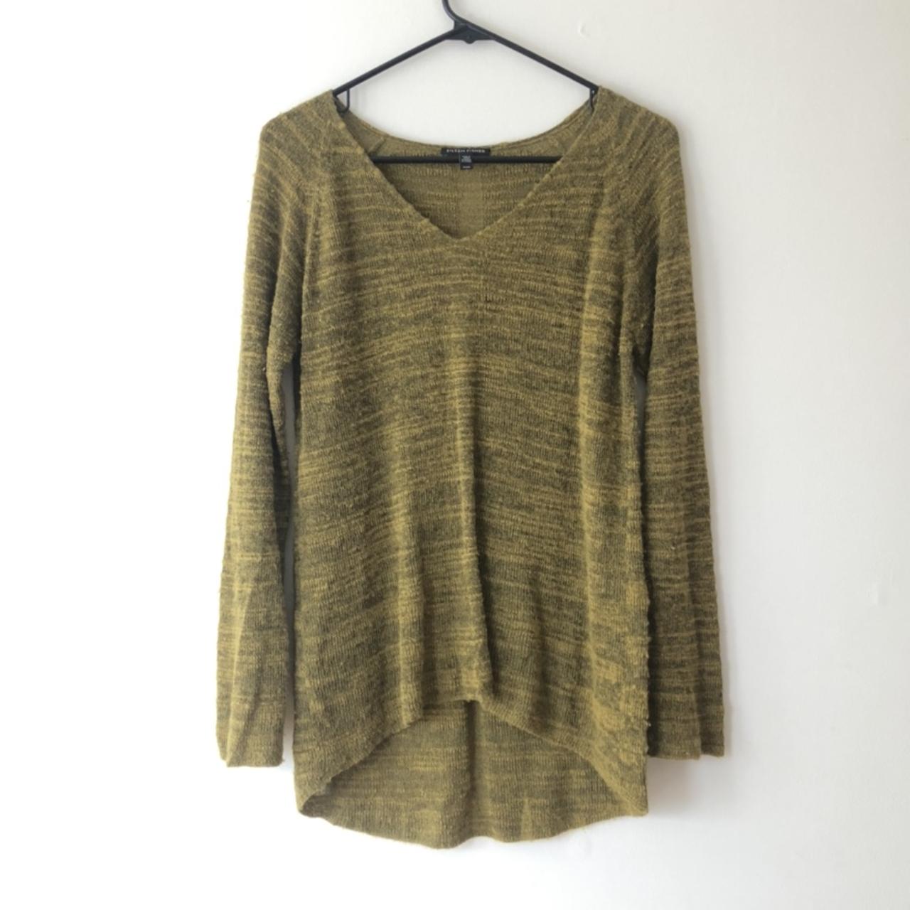 Eileen Fisher Green Knit Sweater 🫒 Size Such Depop