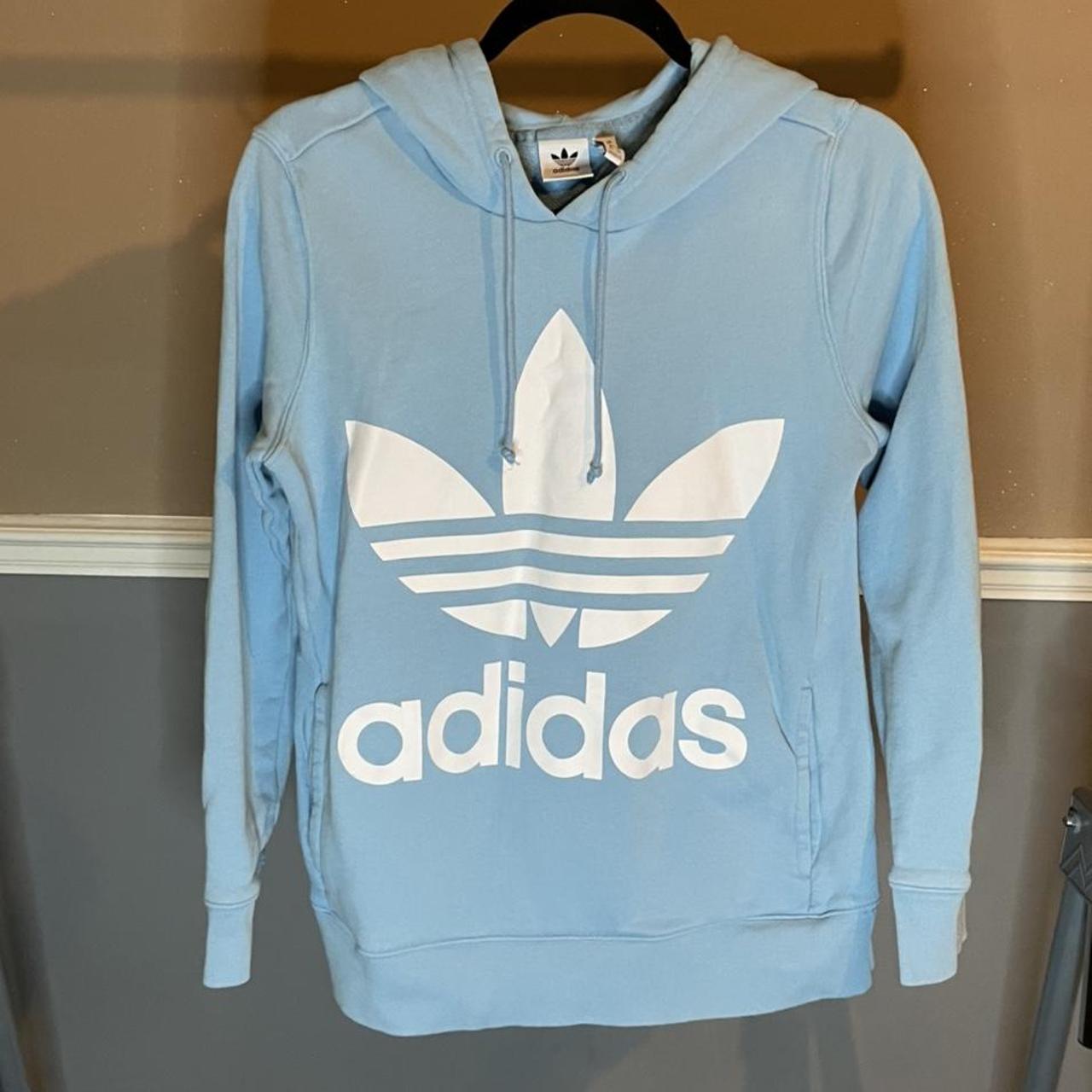 Adidas Originals Women's Blue Hoodie | Depop