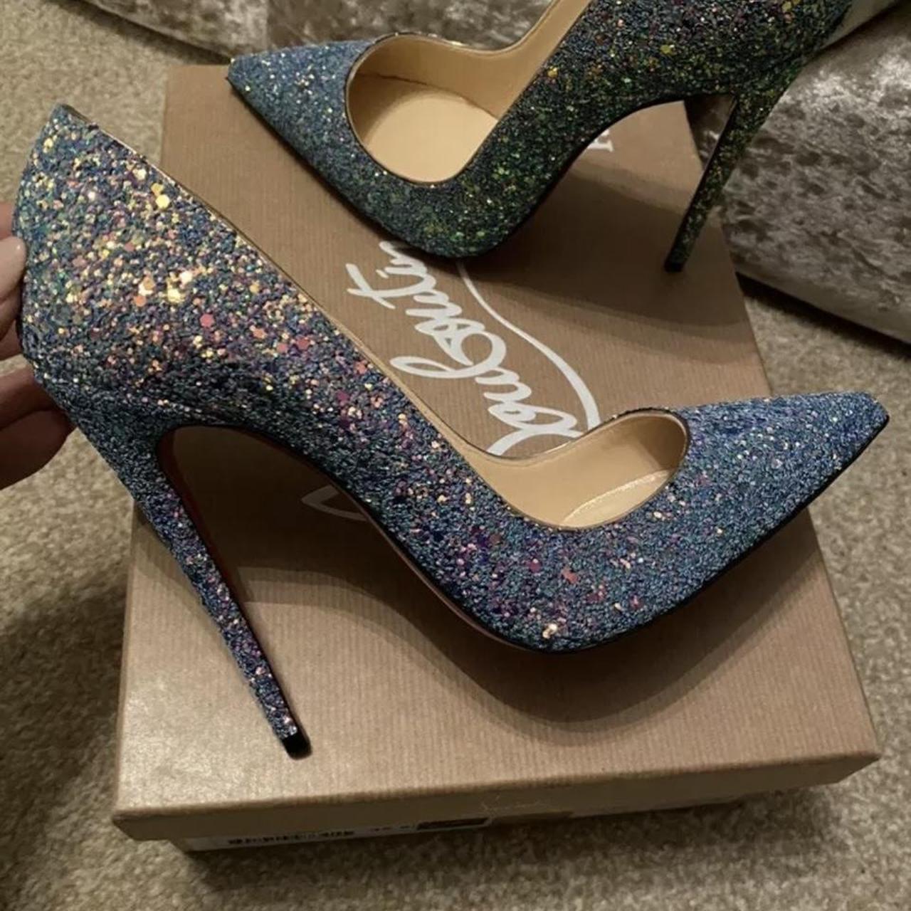 Christian Louboutin So Kate Glitter Mermaid heels 36... - Depop