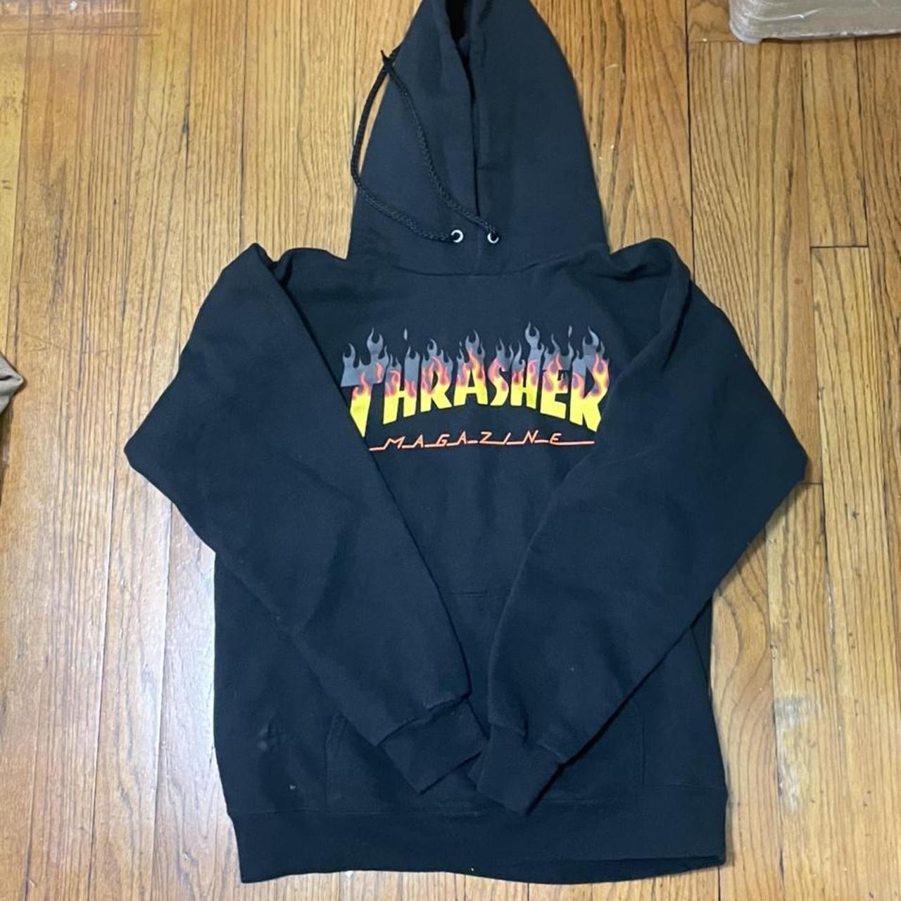 Thrasher bbq cheap flame black hoodie