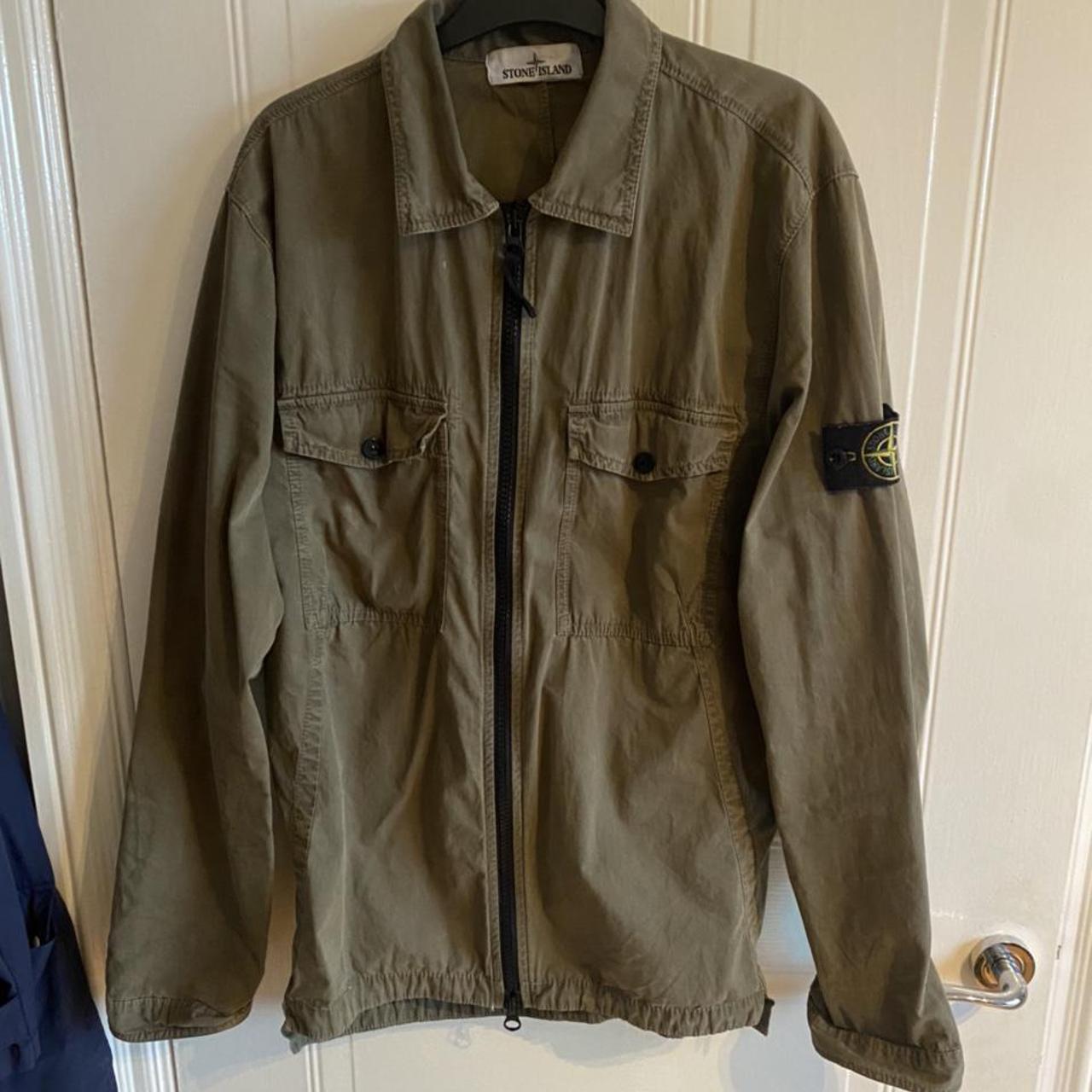 Authentic Stone Island Overshirt in khaki Have... - Depop