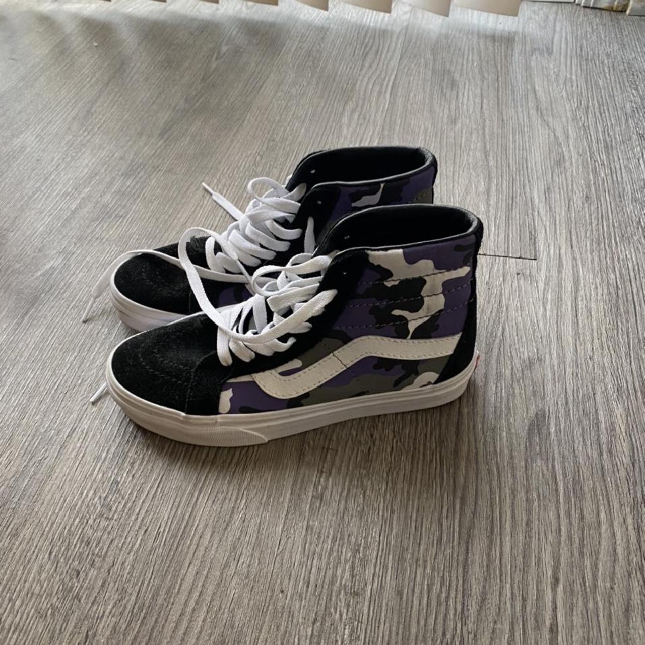 purple camo high top vans