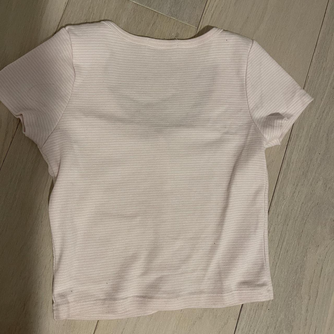 brandy melville baby tee button up color is a baby... Depop
