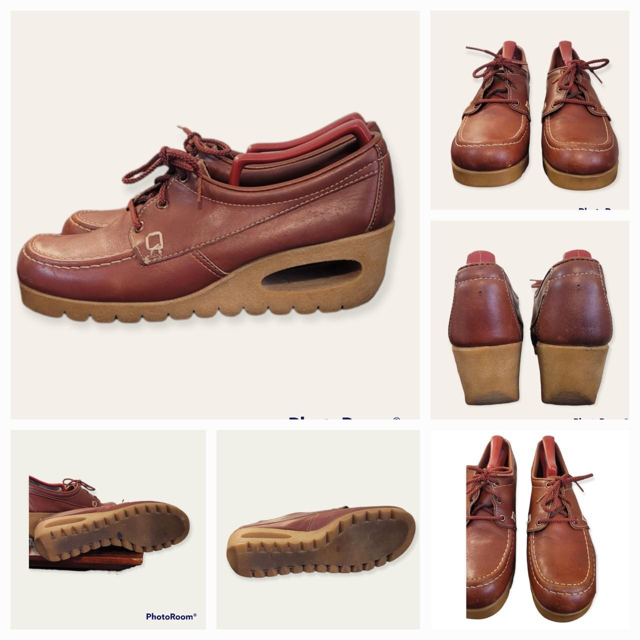 Funky 70s Oxford platform casual shoes with leather... Depop