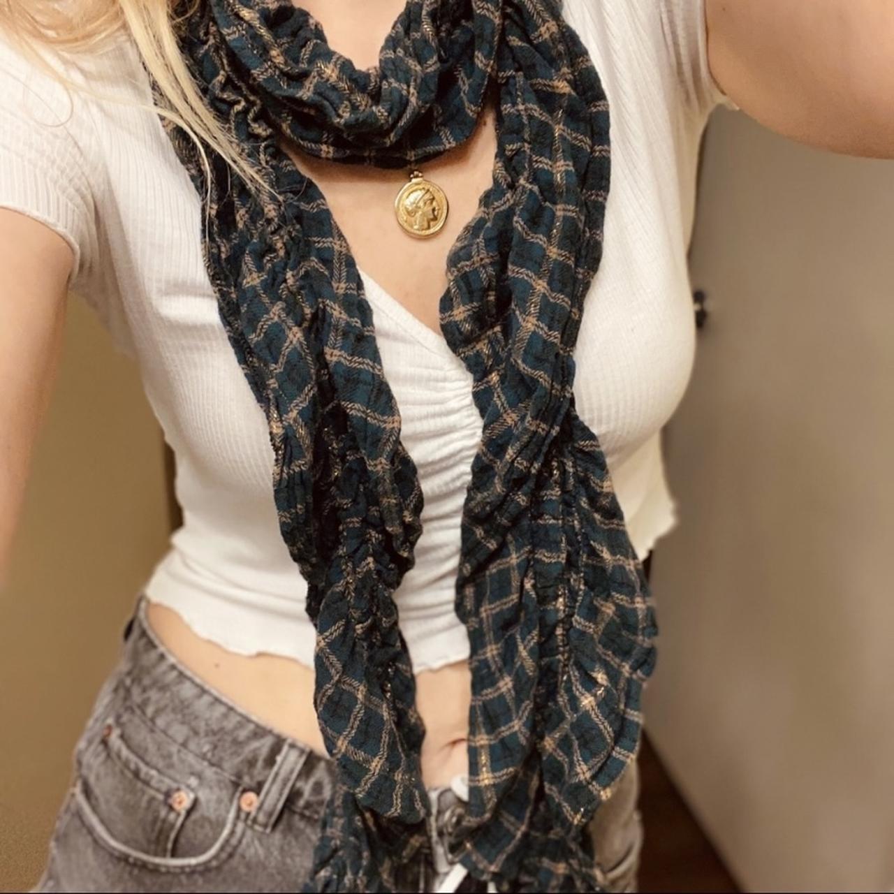Accessorize Women's Green and Tan Scarf-wraps