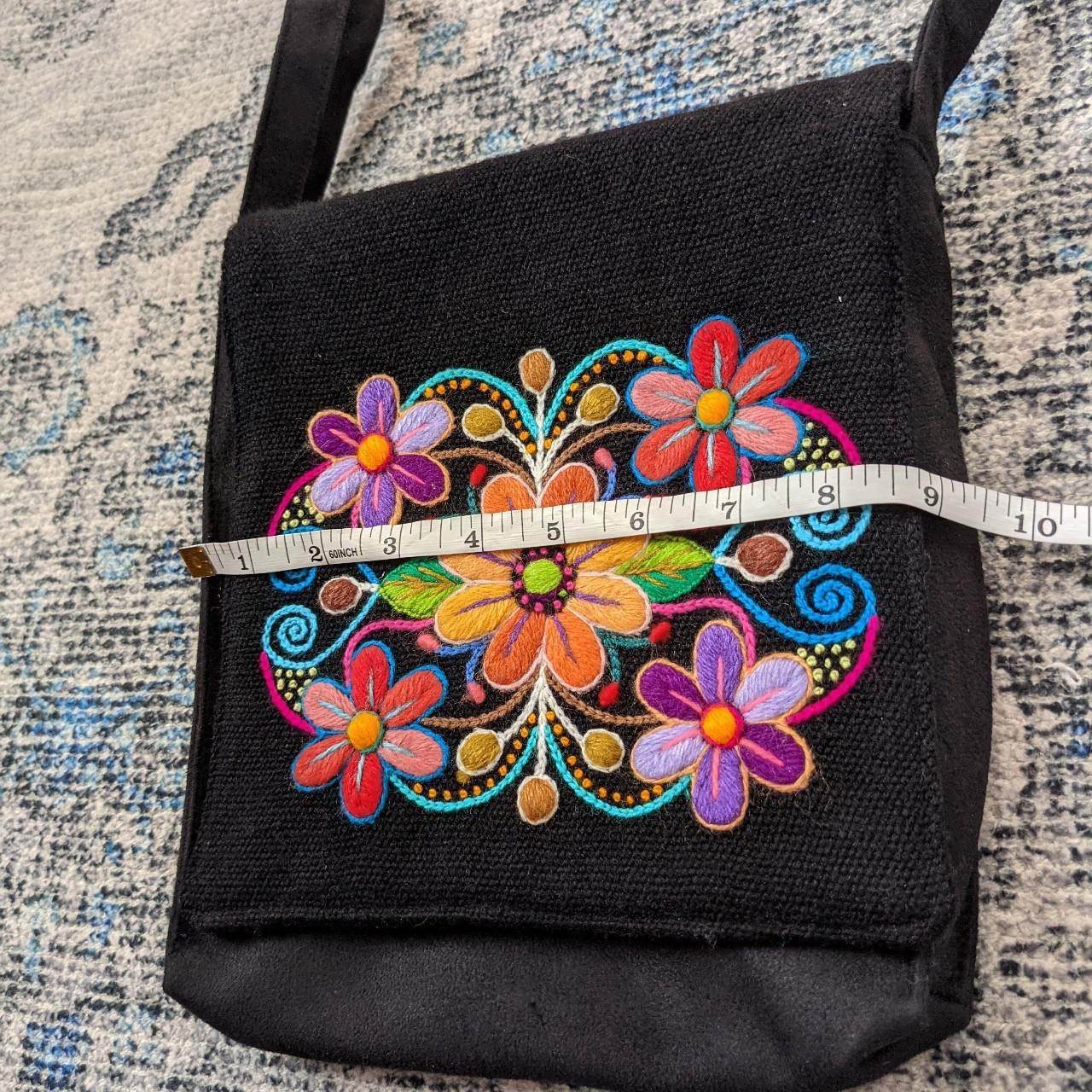 mexican embroidered crossbody bolsa