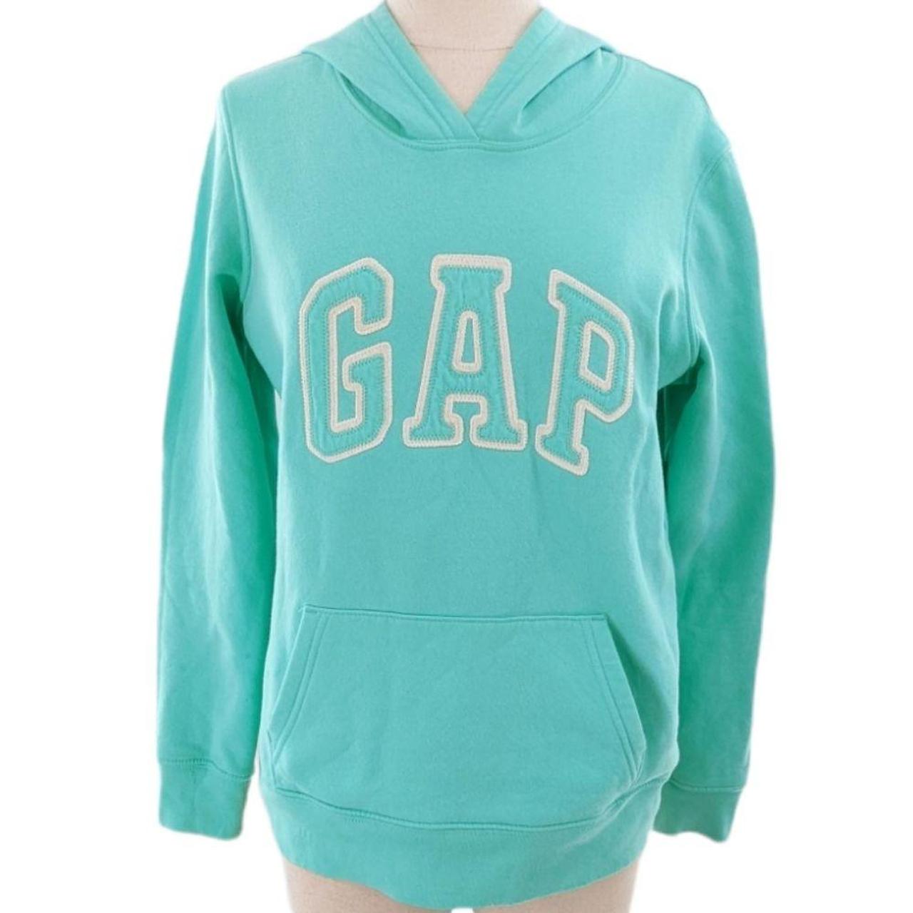 Turquoise GAP logo hoodie • beautiful turquoise •... Depop