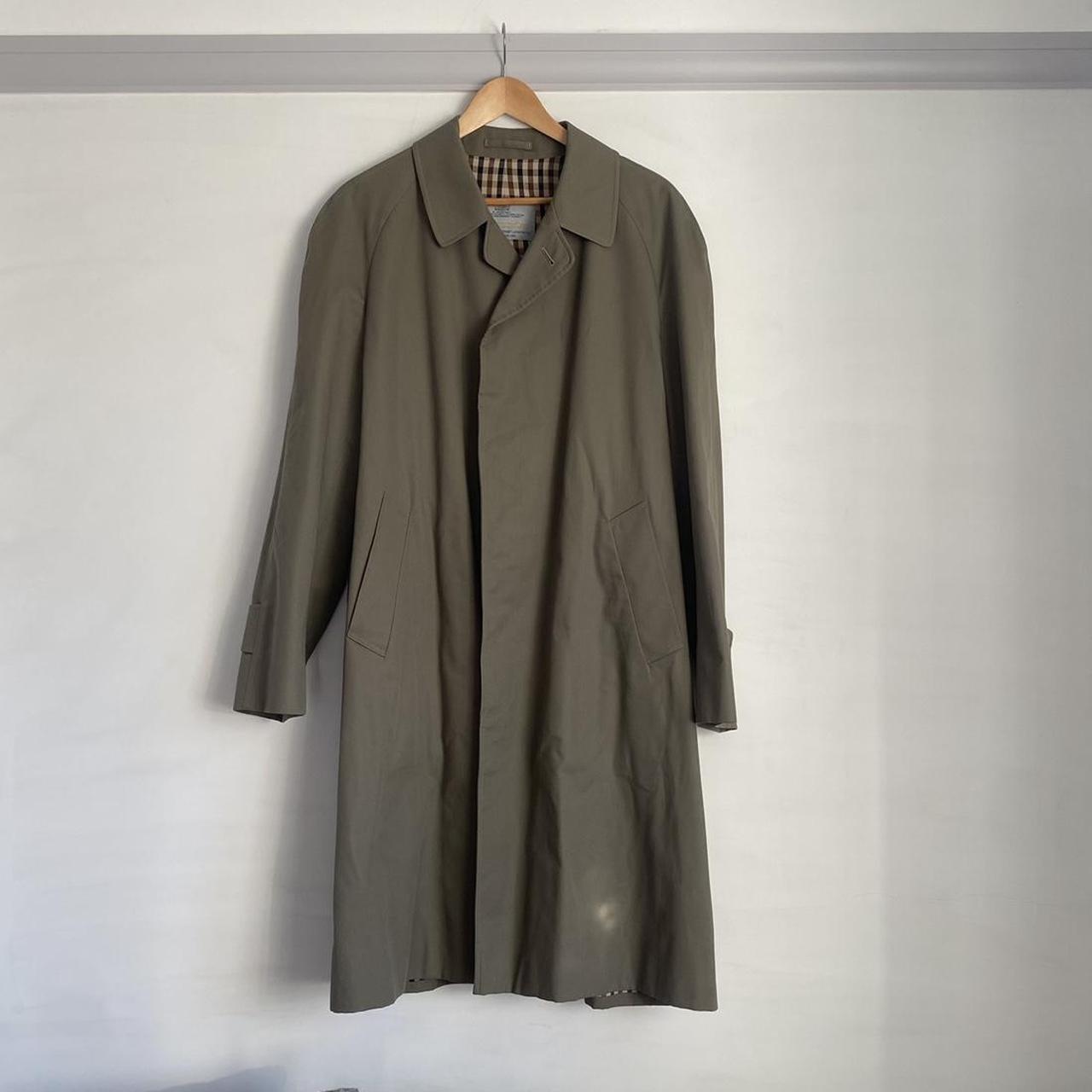 Vintage Aquascutum mens trench coat. It has a... - Depop