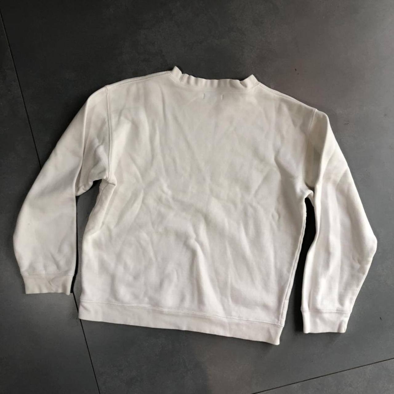 Burberry london vintage white embroidered sweater... - Depop