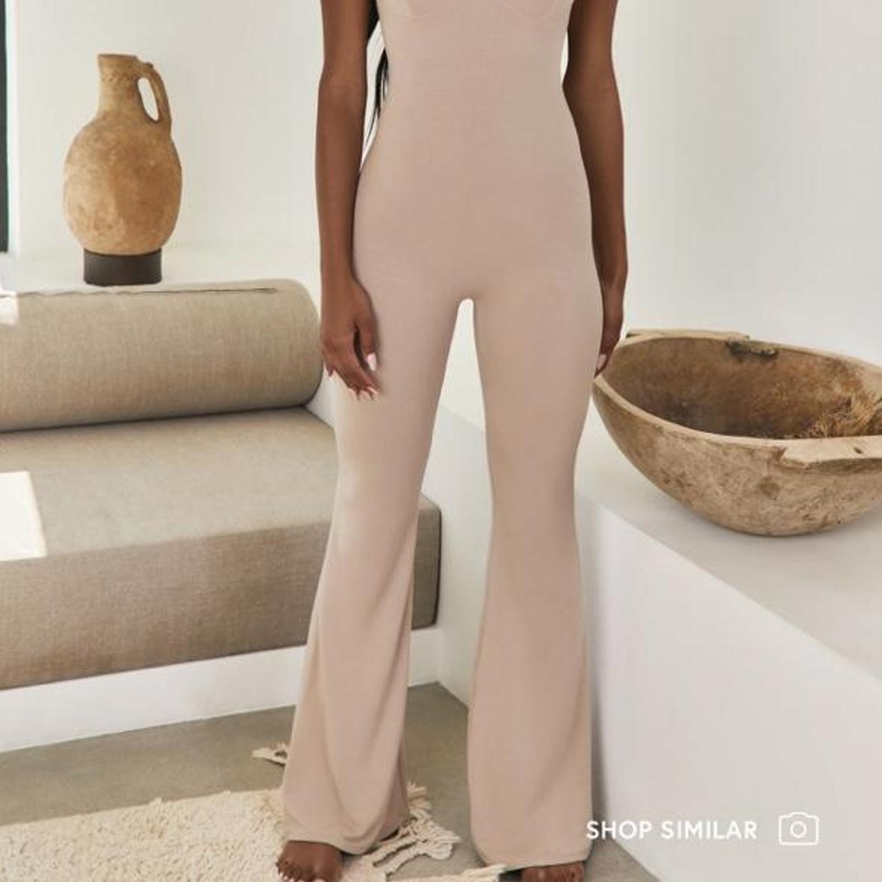 Oh Polly Number one Jumpsuit in Cream Size 8, Sold... Depop