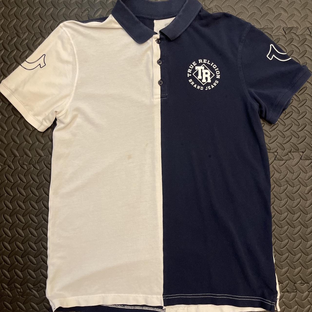 White true hotsell religion polo shirt