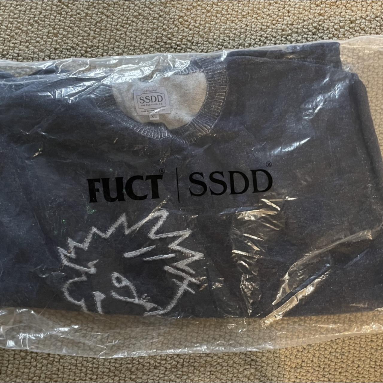 FUCT SSDD Calvin Ford “Pissed On” Sweater, Color:Navy...