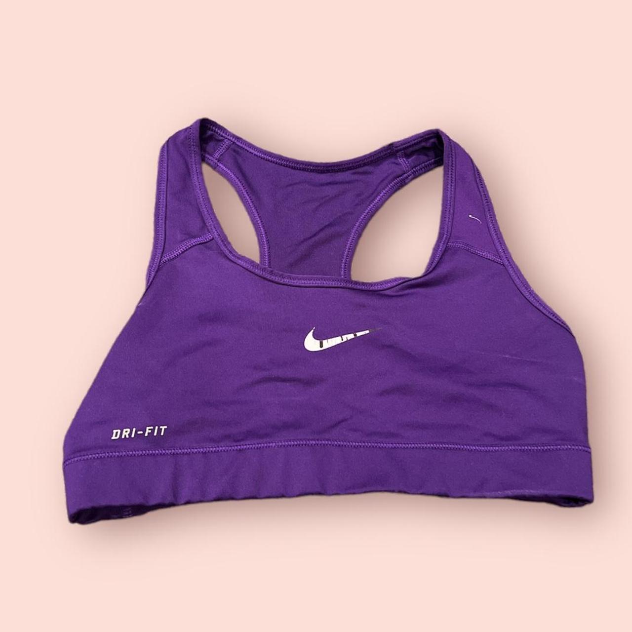Nike sports bra, purple, size... Depop