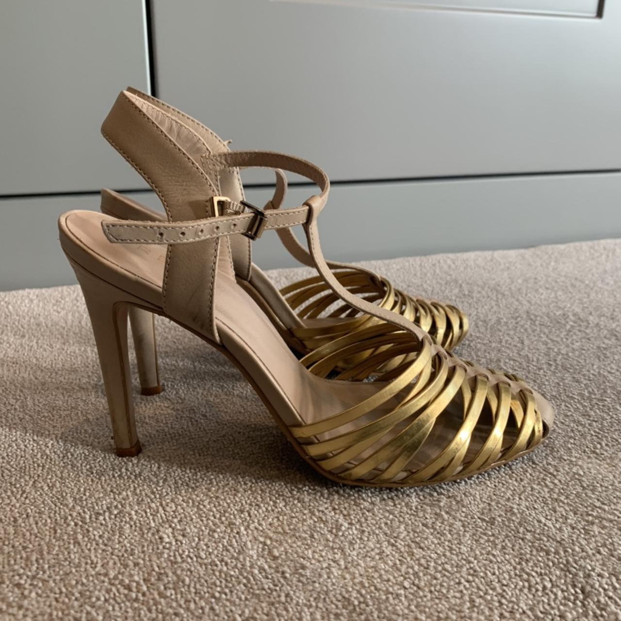 Reiss gold hot sale sandals